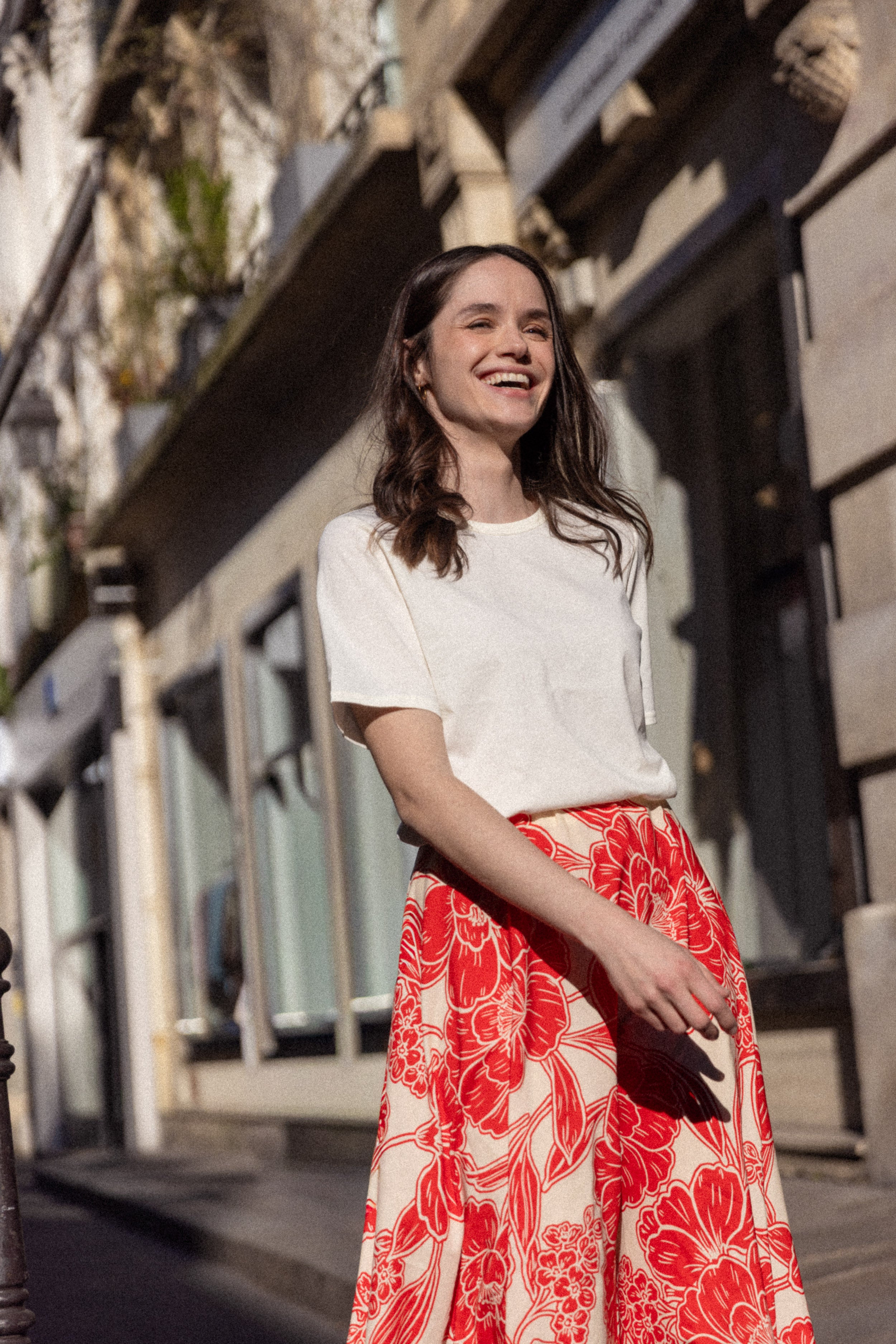 Jupe twist Coquelicot