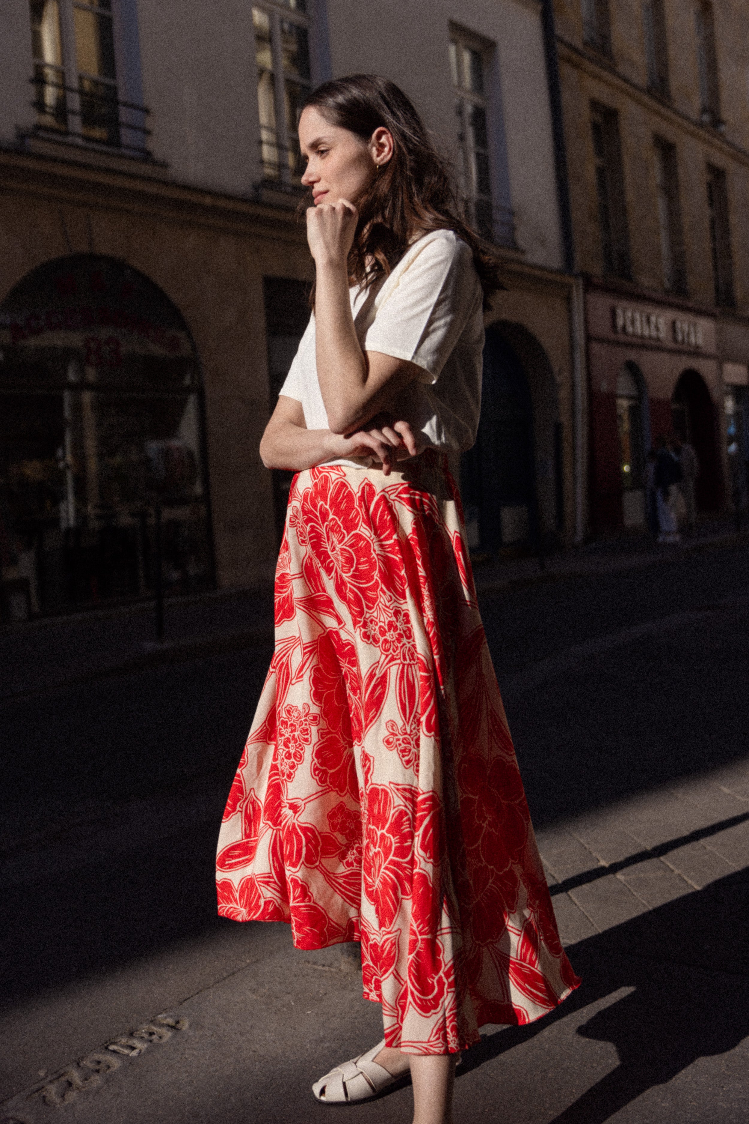 Jupe twist Coquelicot