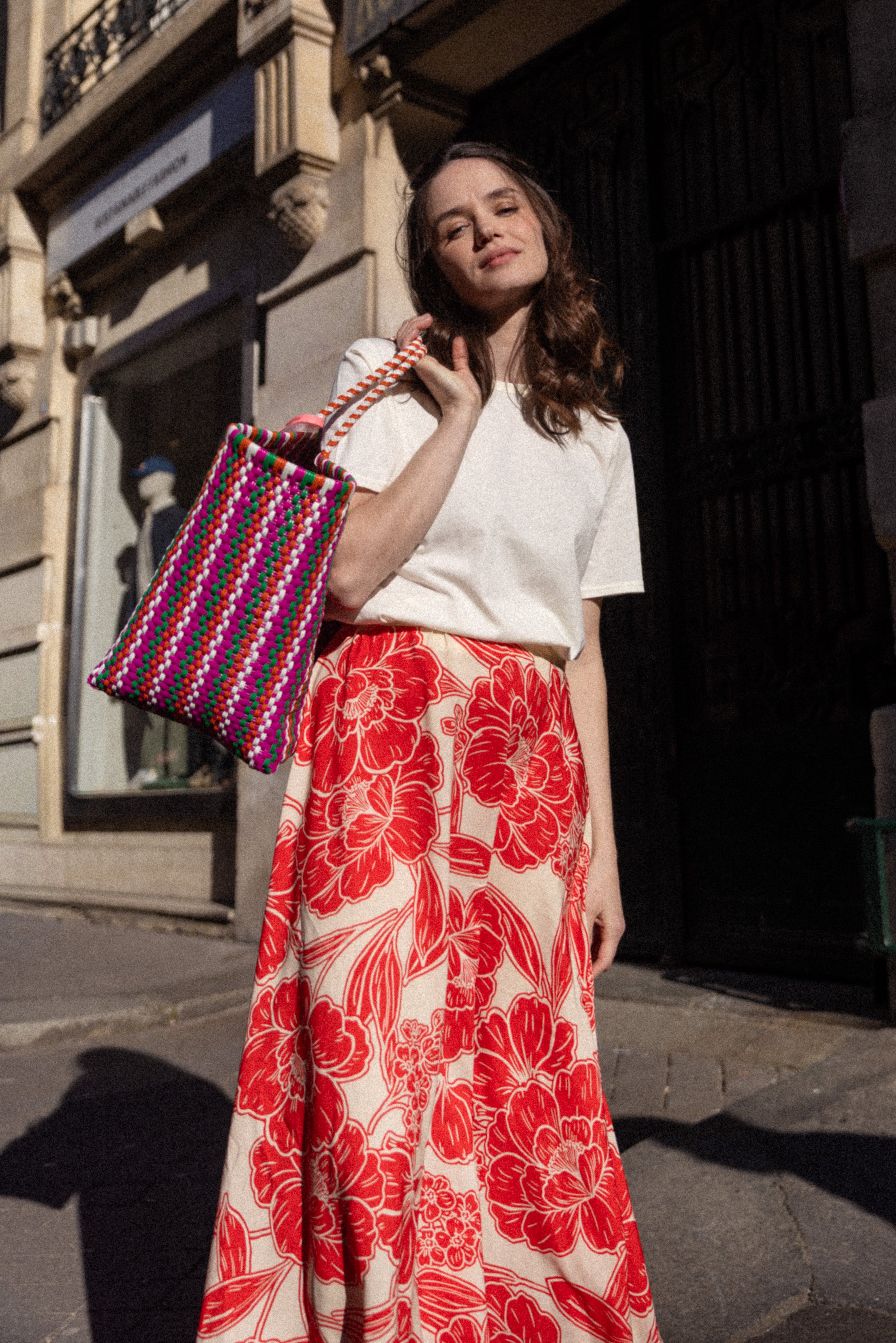 Jupe twist Coquelicot