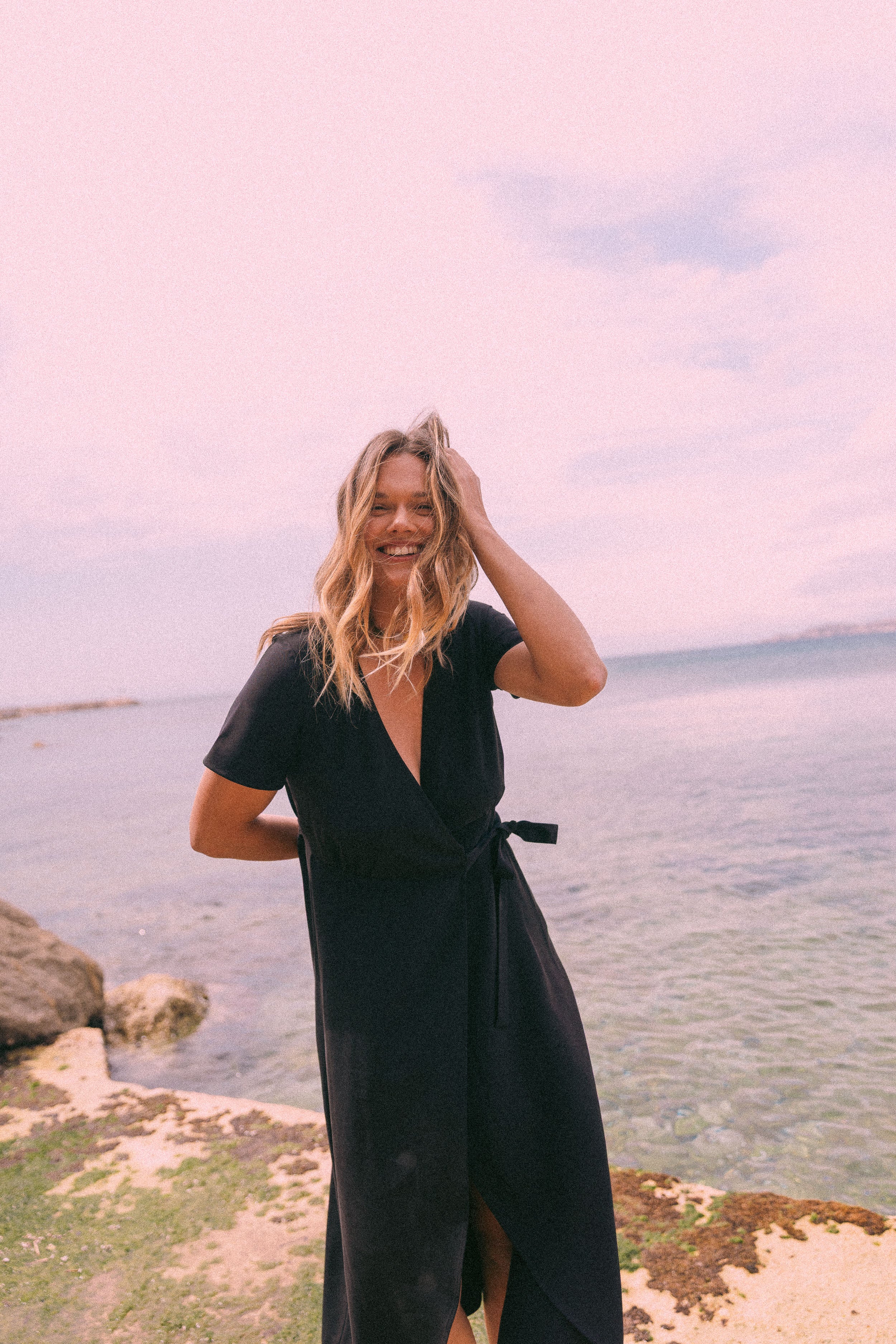 Robe portefeuille noire