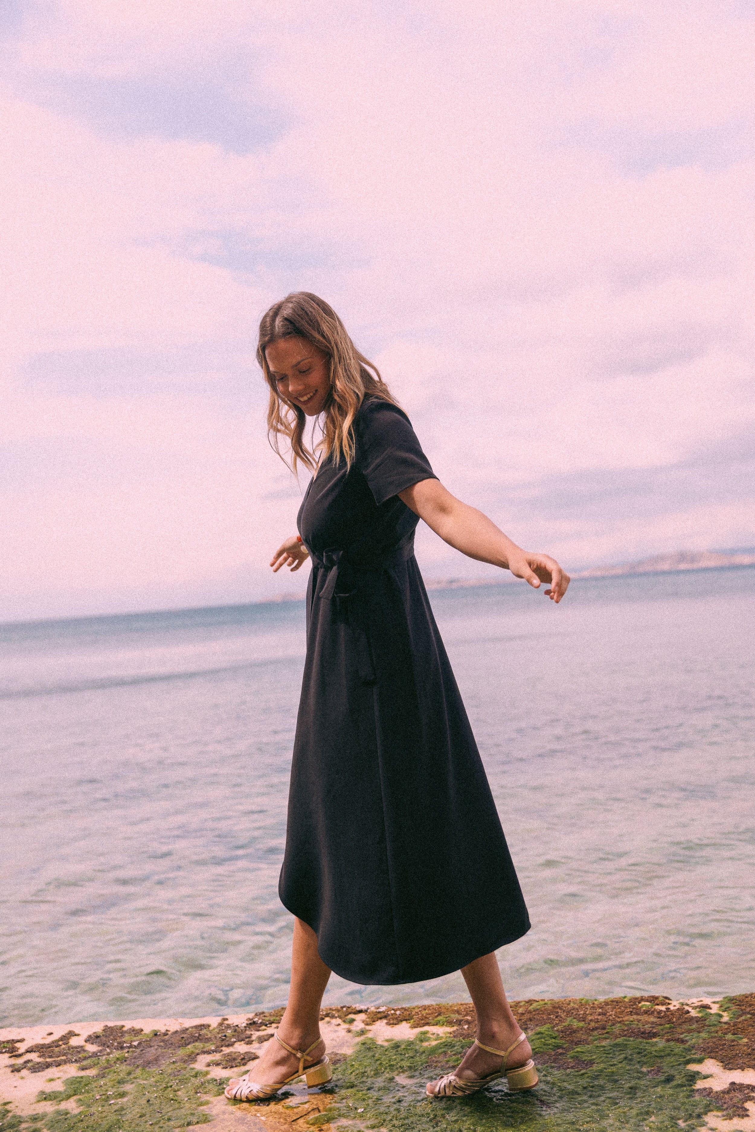Robe portefeuille noire