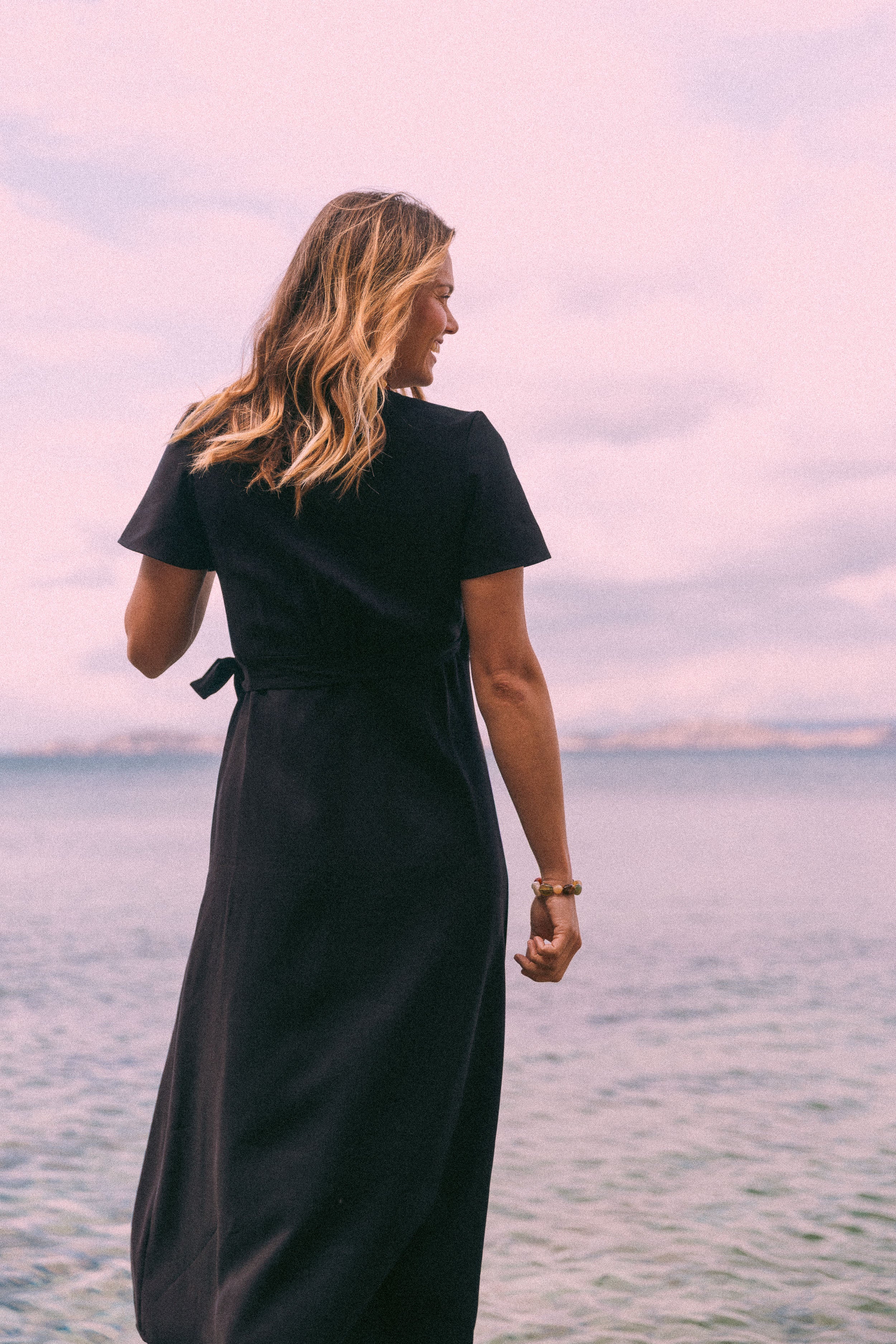 Robe portefeuille noire