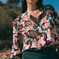 Blouse col Mao Musc