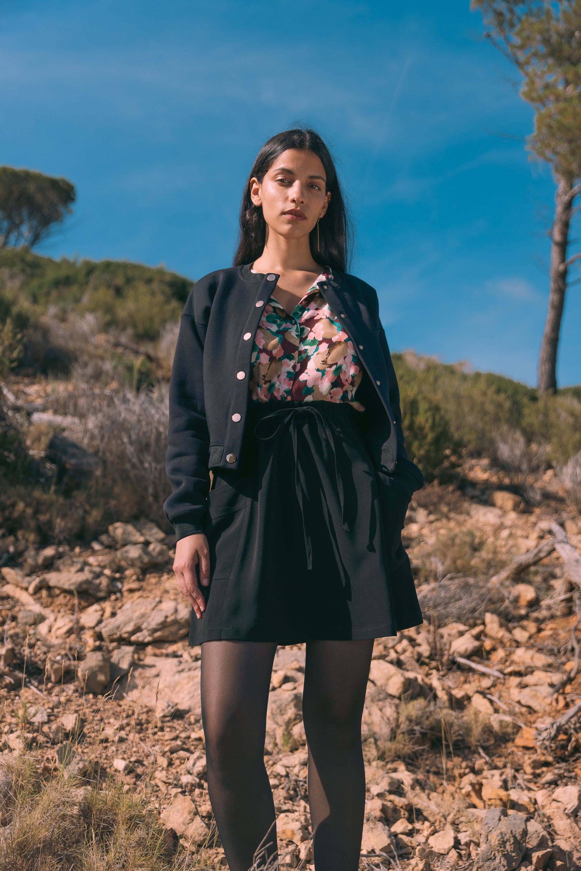 Jupe cargo noire