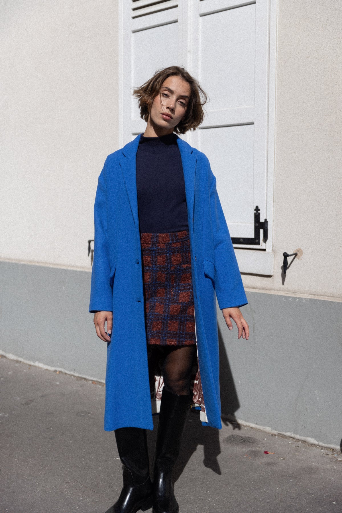 Manteau droit Grand Bleu