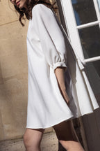 Robe babydoll blanche