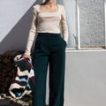 Pantalon à pinces vert sapin