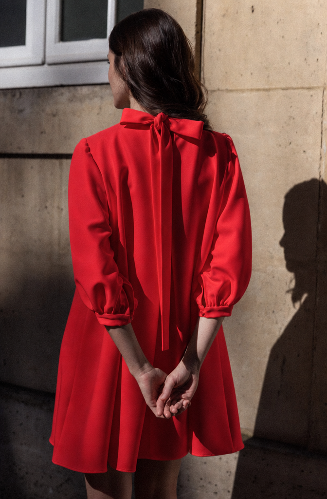 Robe babydoll Coquelicot