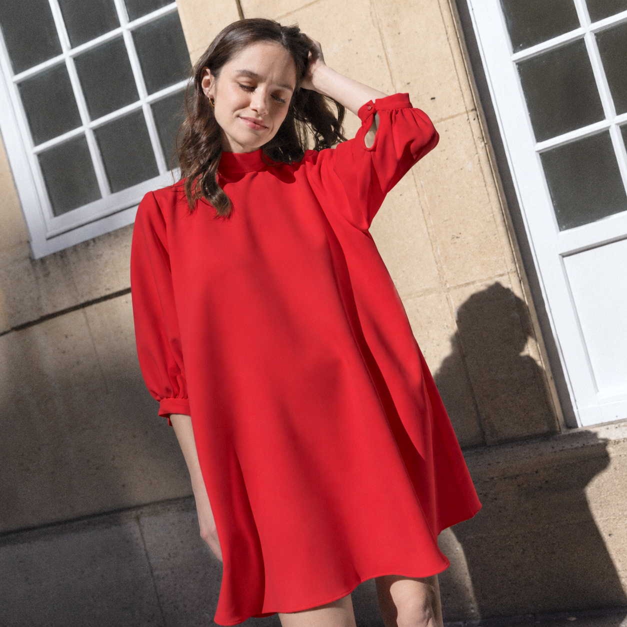 Robe babydoll Coquelicot
