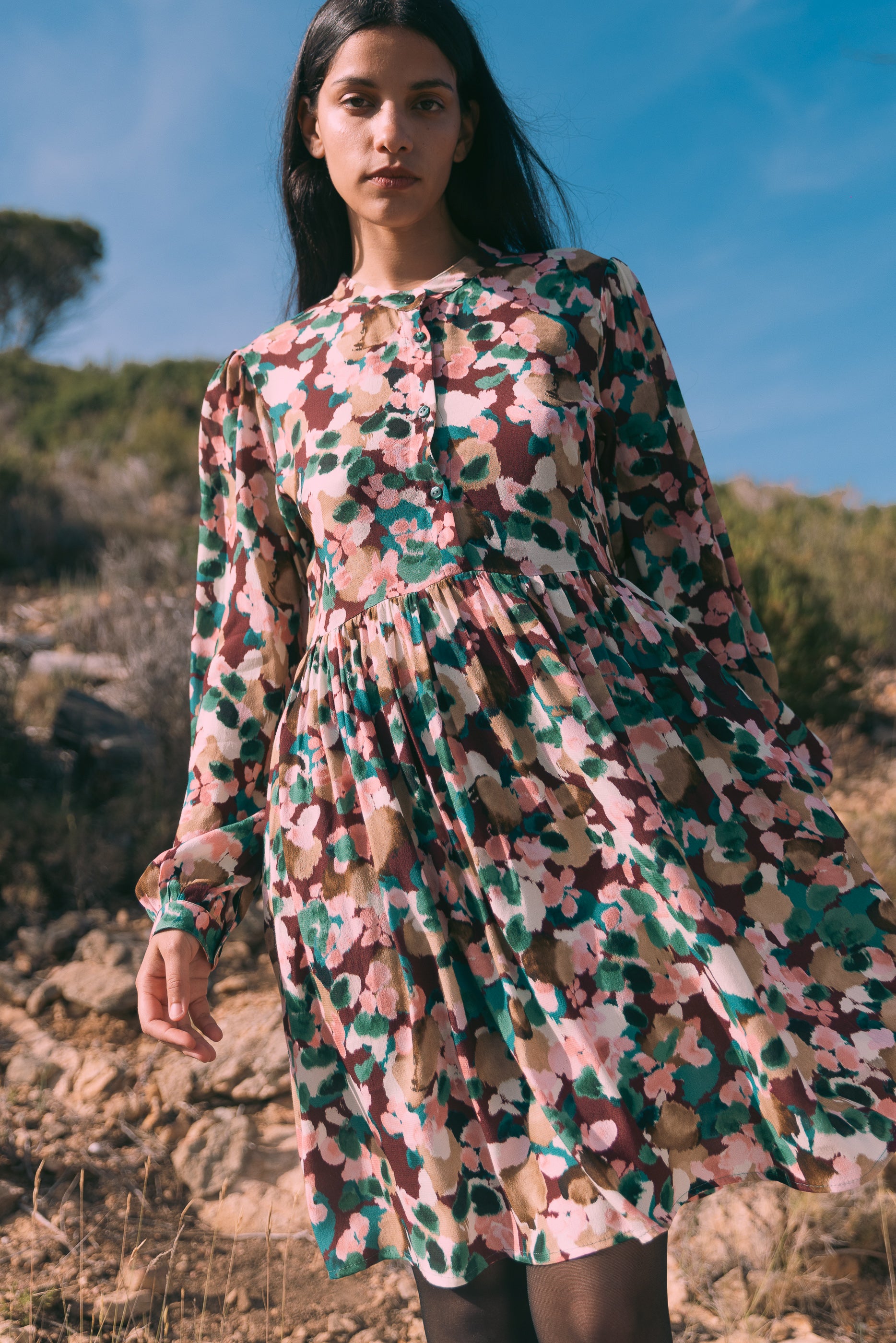 Robe col mao Musc