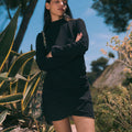 Vestido drapeado, anacardo