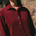 Robe vareuse bordeaux