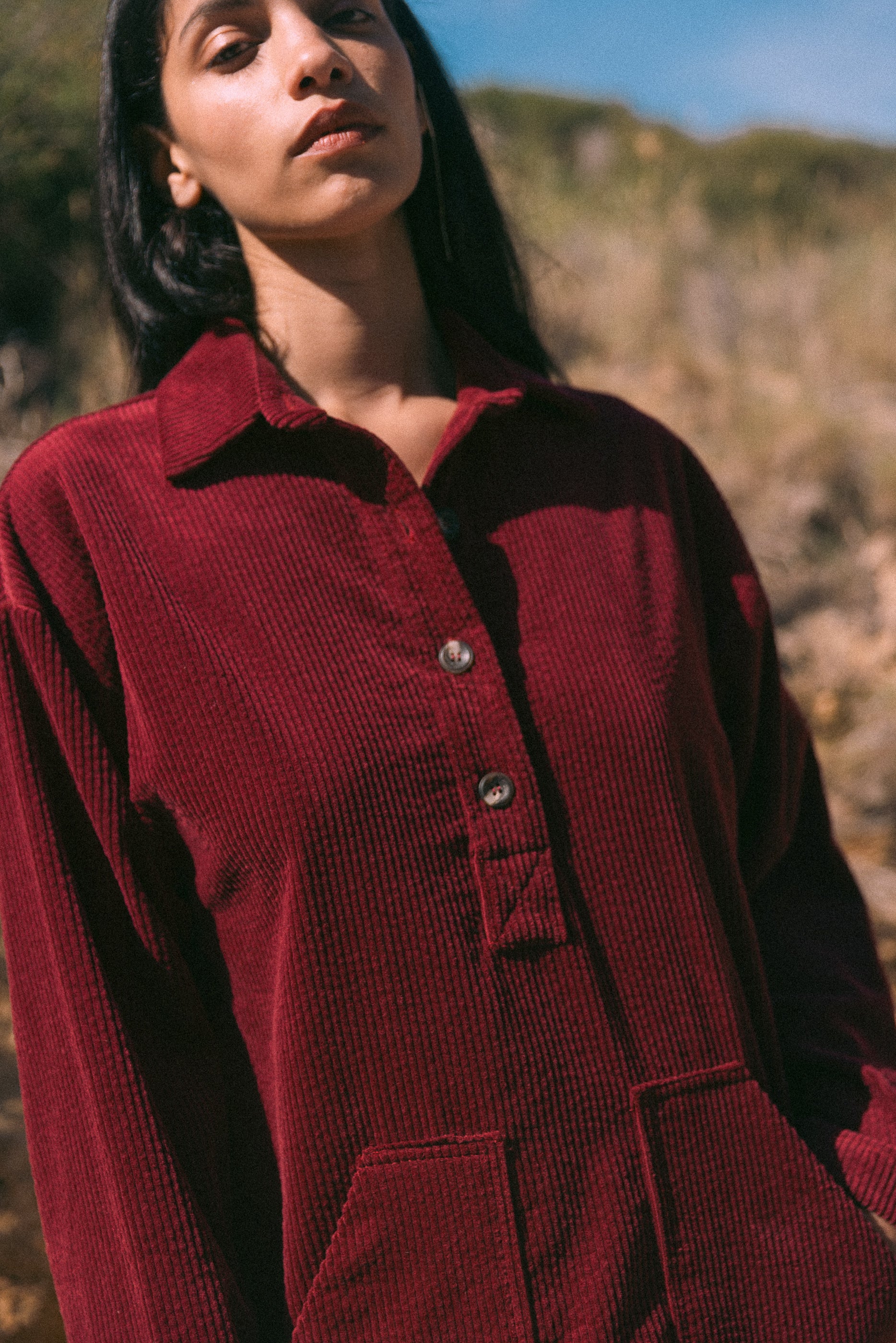 Robe vareuse bordeaux