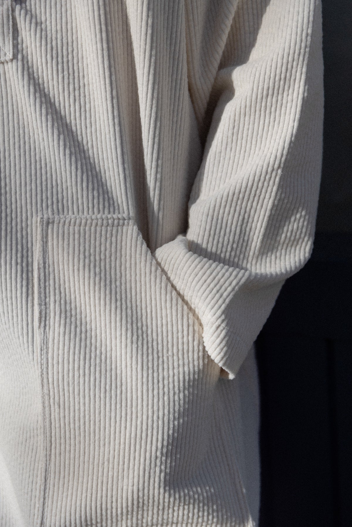Robe vareuse velours crème