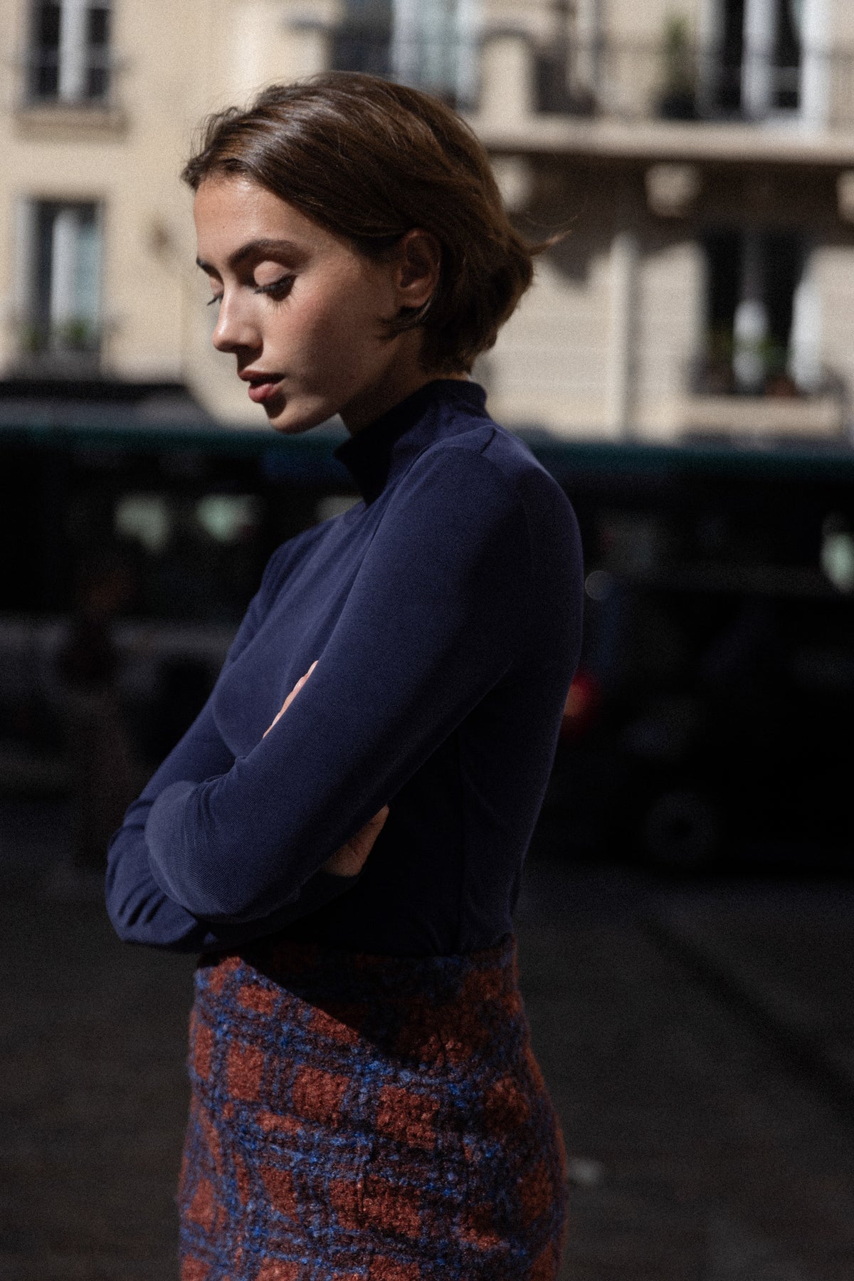 Sous pull col cheminée navy