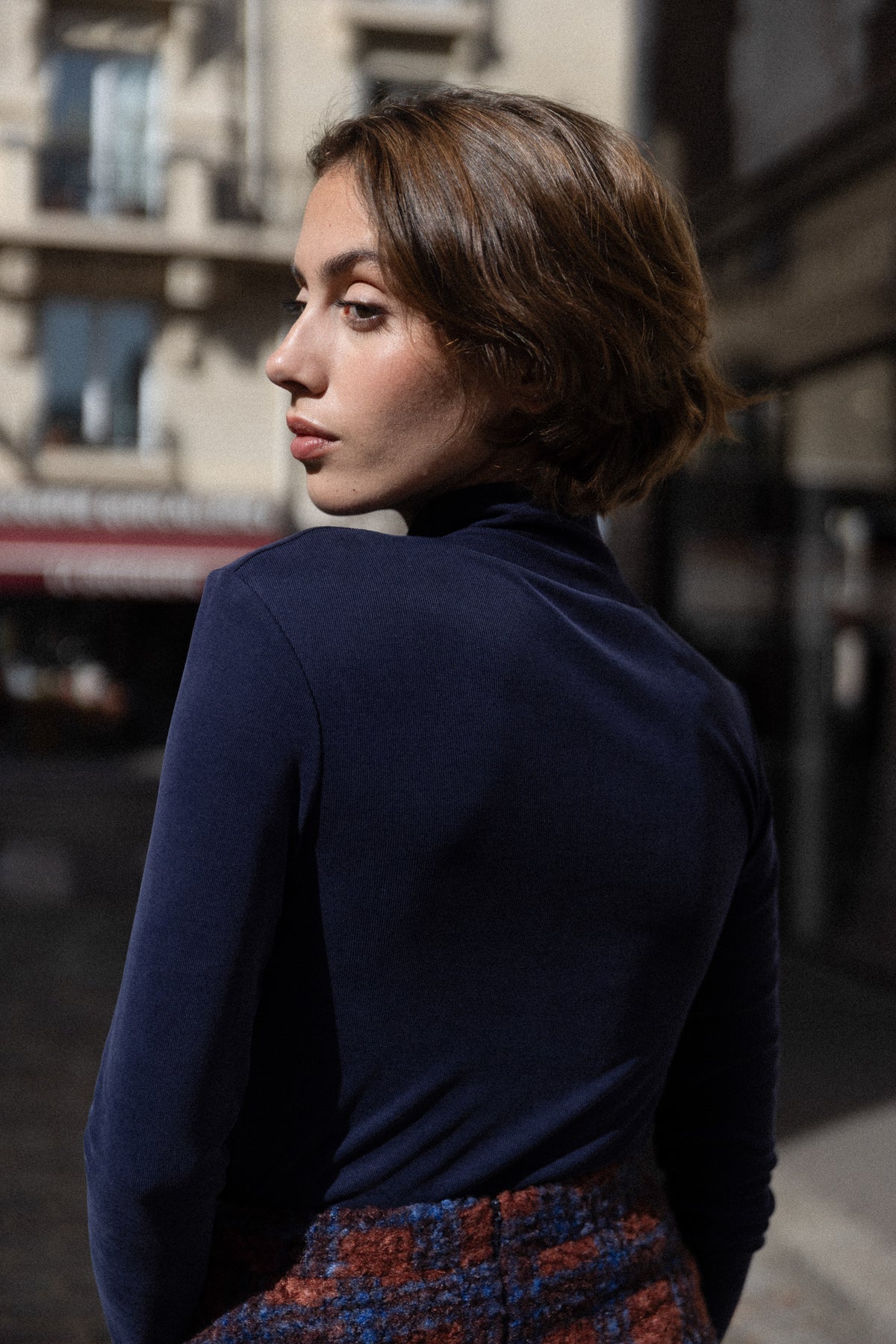 Sous pull col cheminée navy