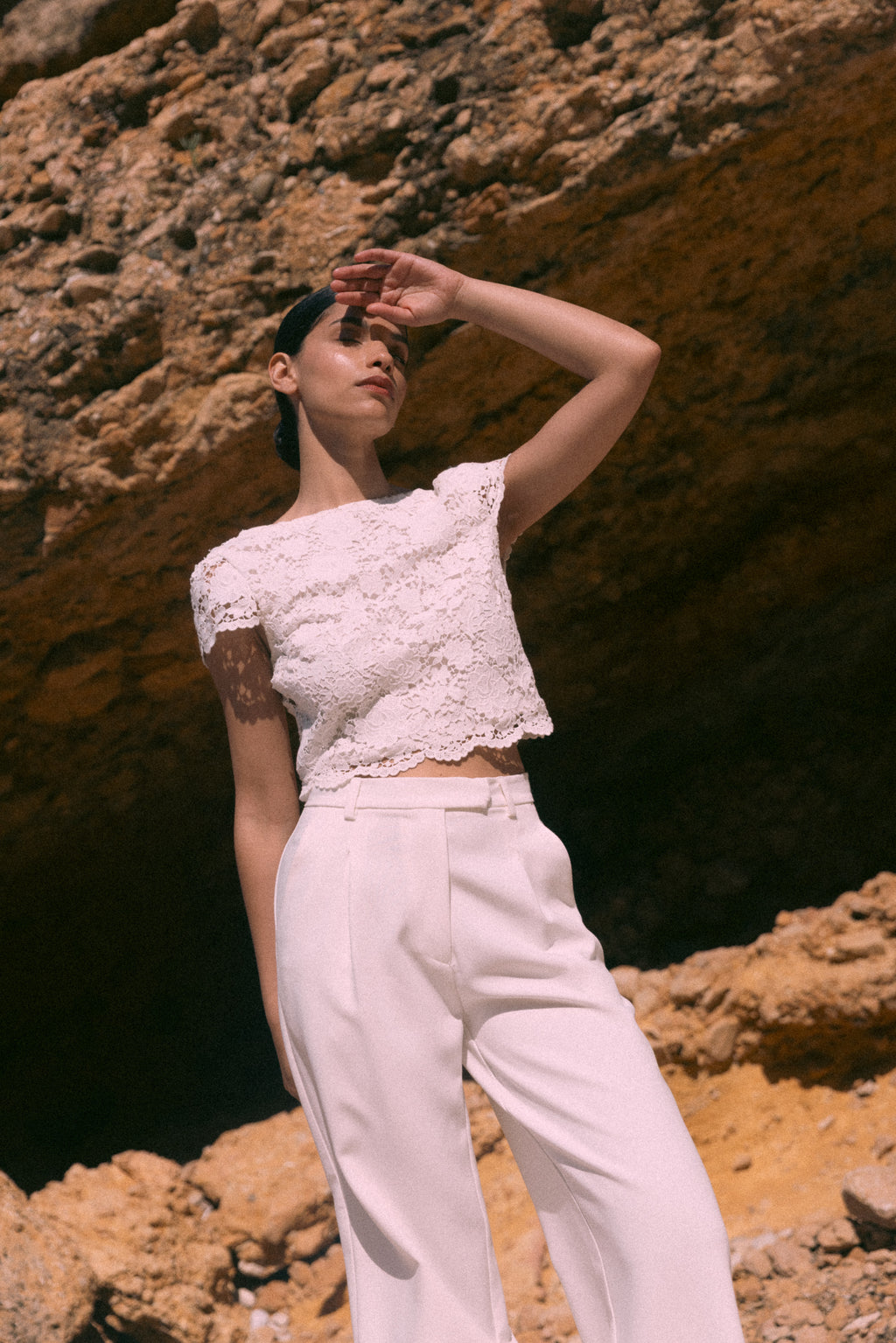 bridal pleated trousers