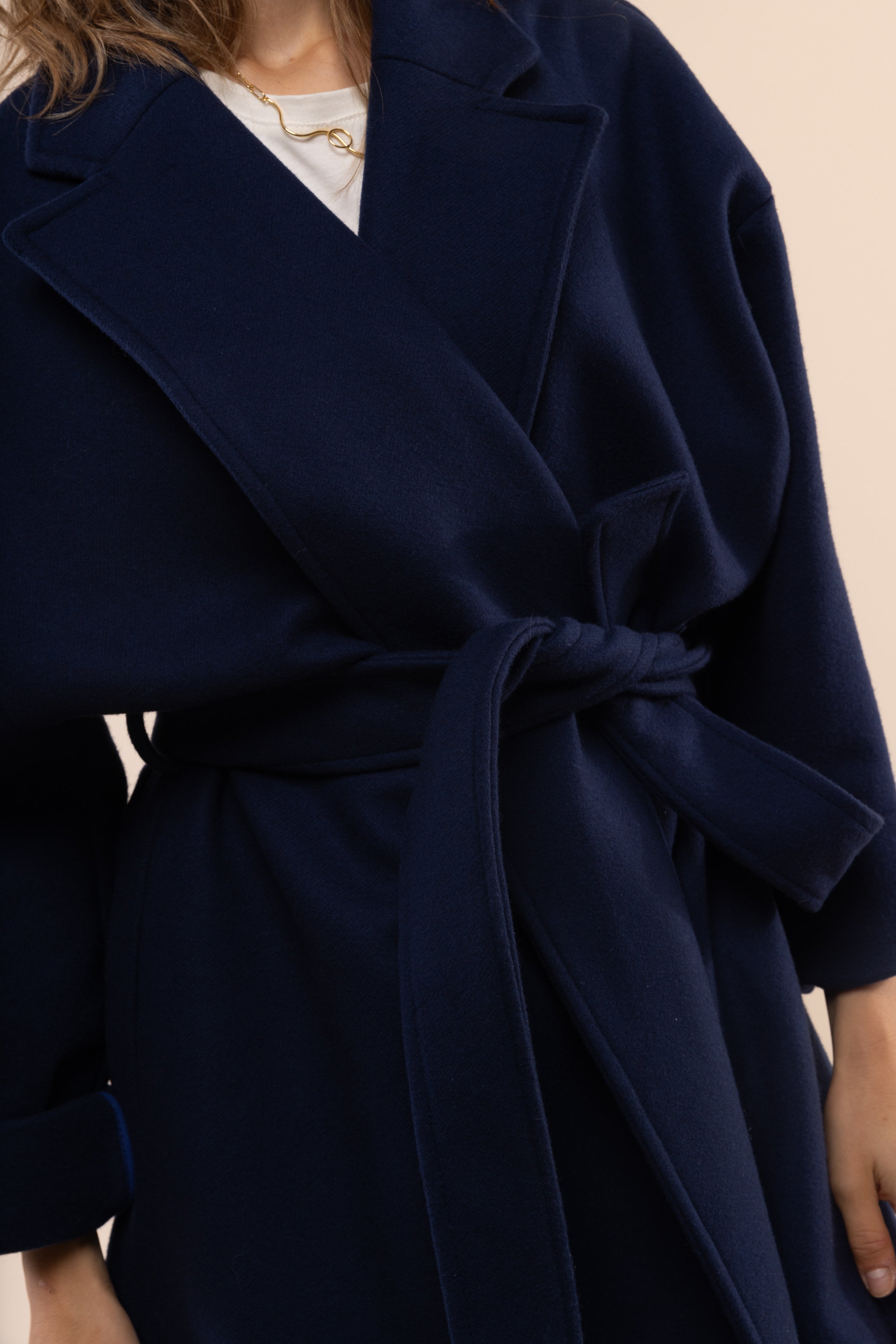 Manteau oversize bleu marine