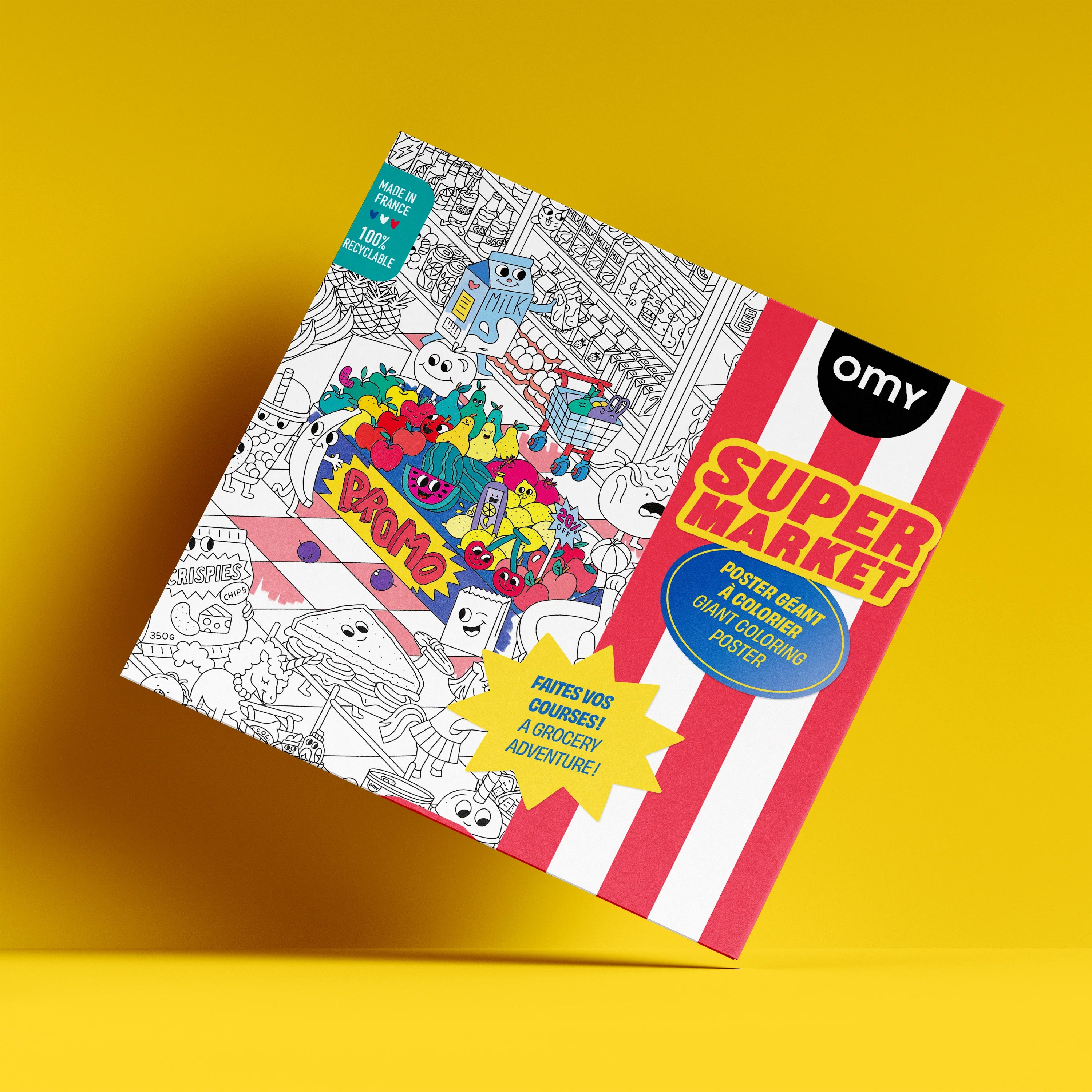 SUPER MARKET - POSTER GÉANT À COLORIER Enfant