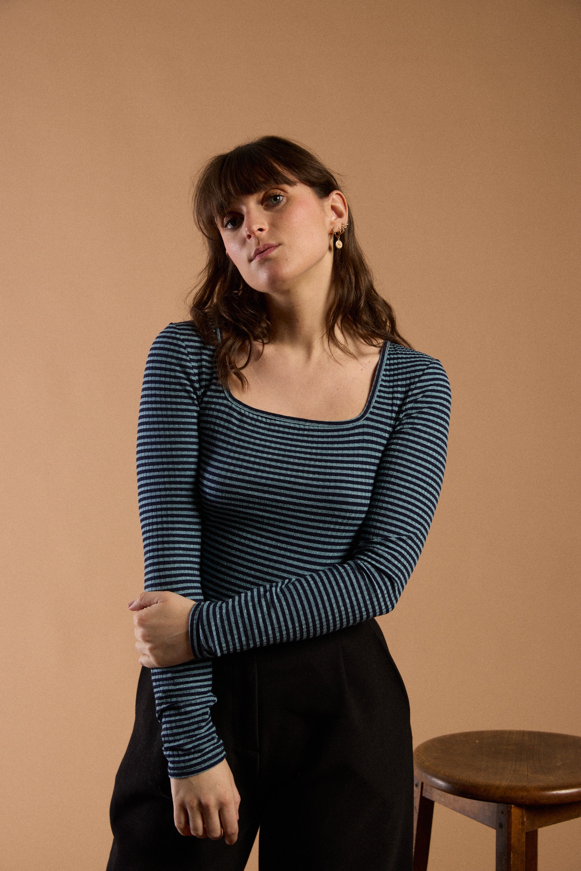 Sous-pull col carré deep sea