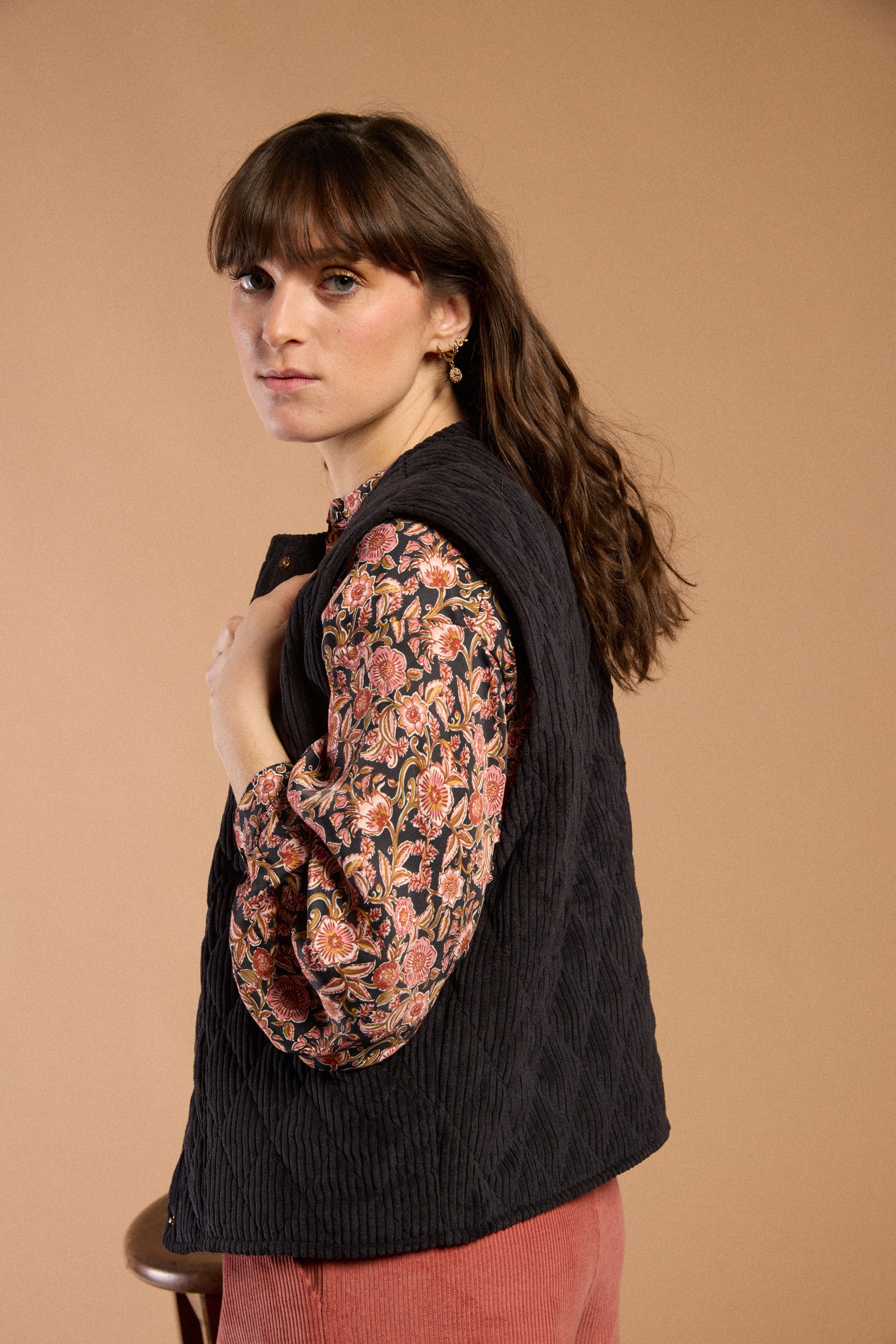 Coupon Matelassé noir