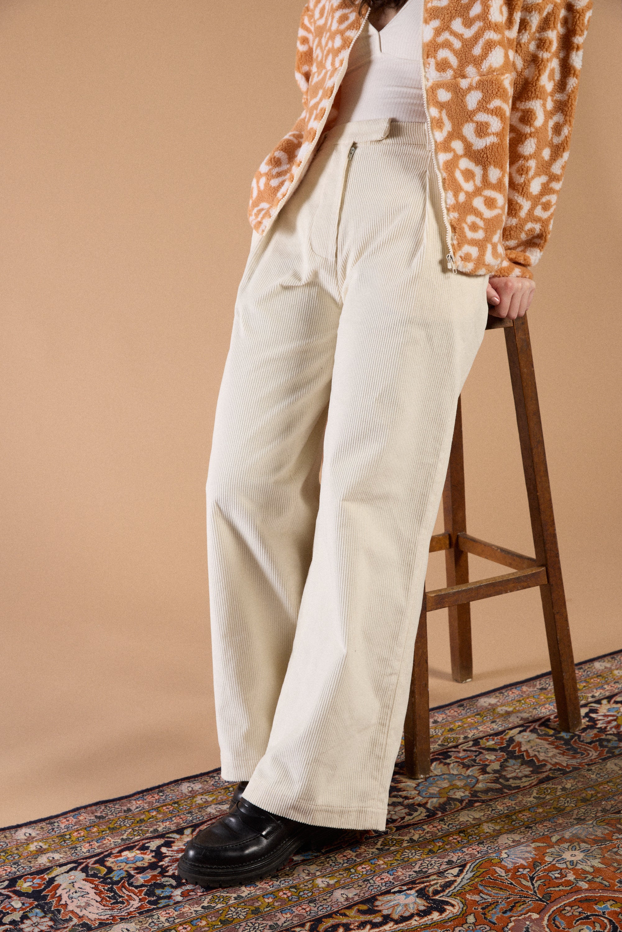 Pantalon à pinces velours Serena