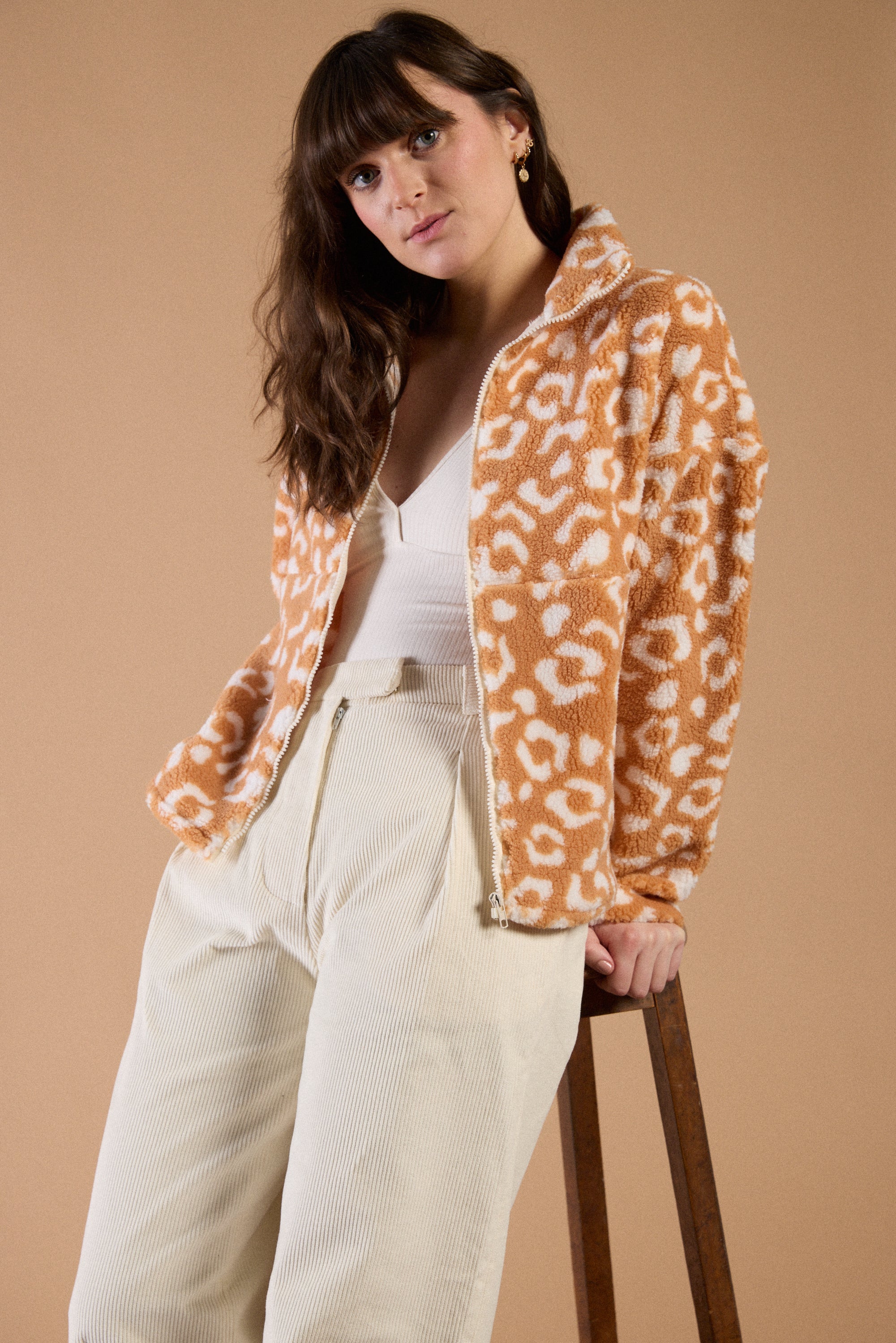 Pantalon à pinces velours Serena