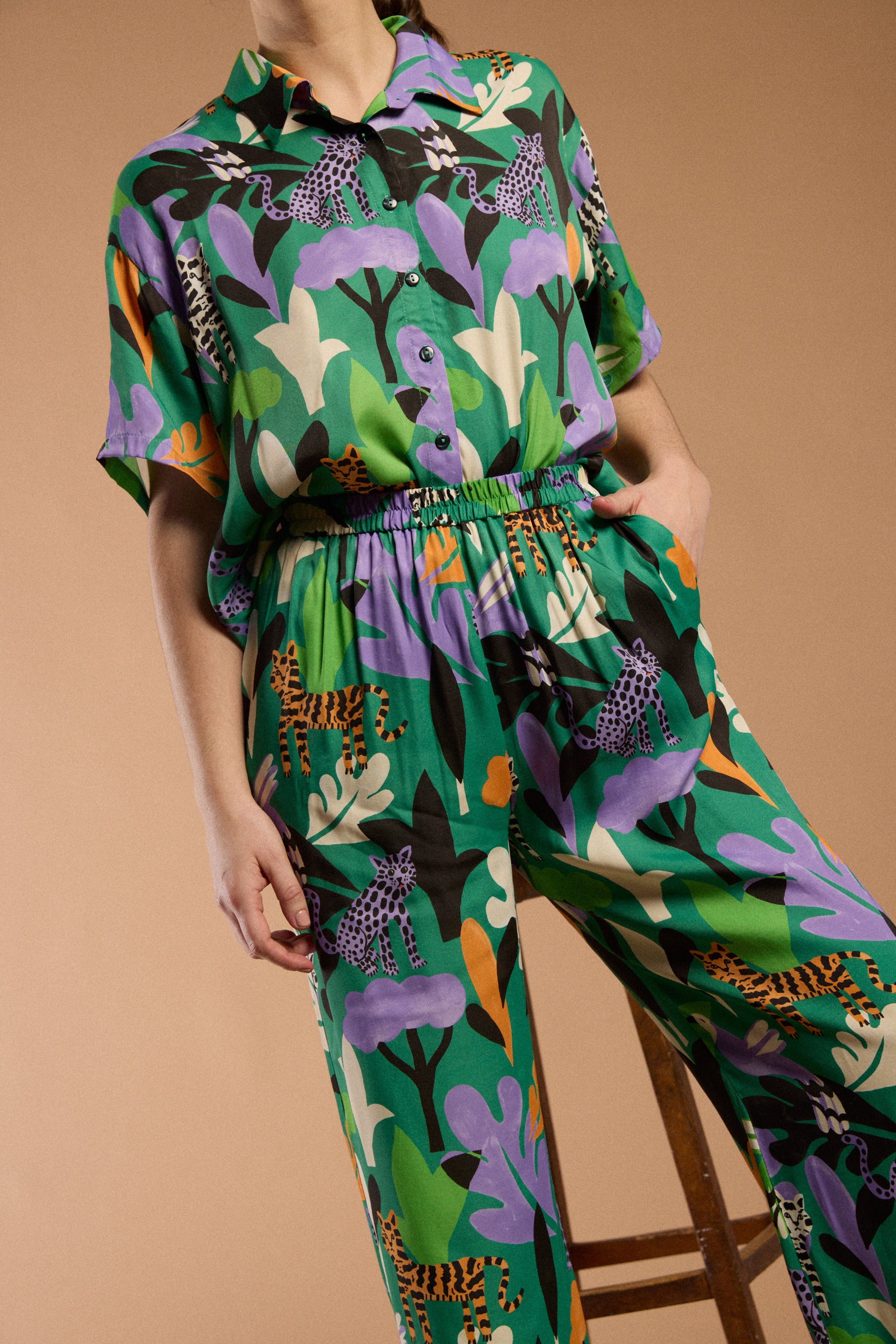 Pantalon confi Oscar vert