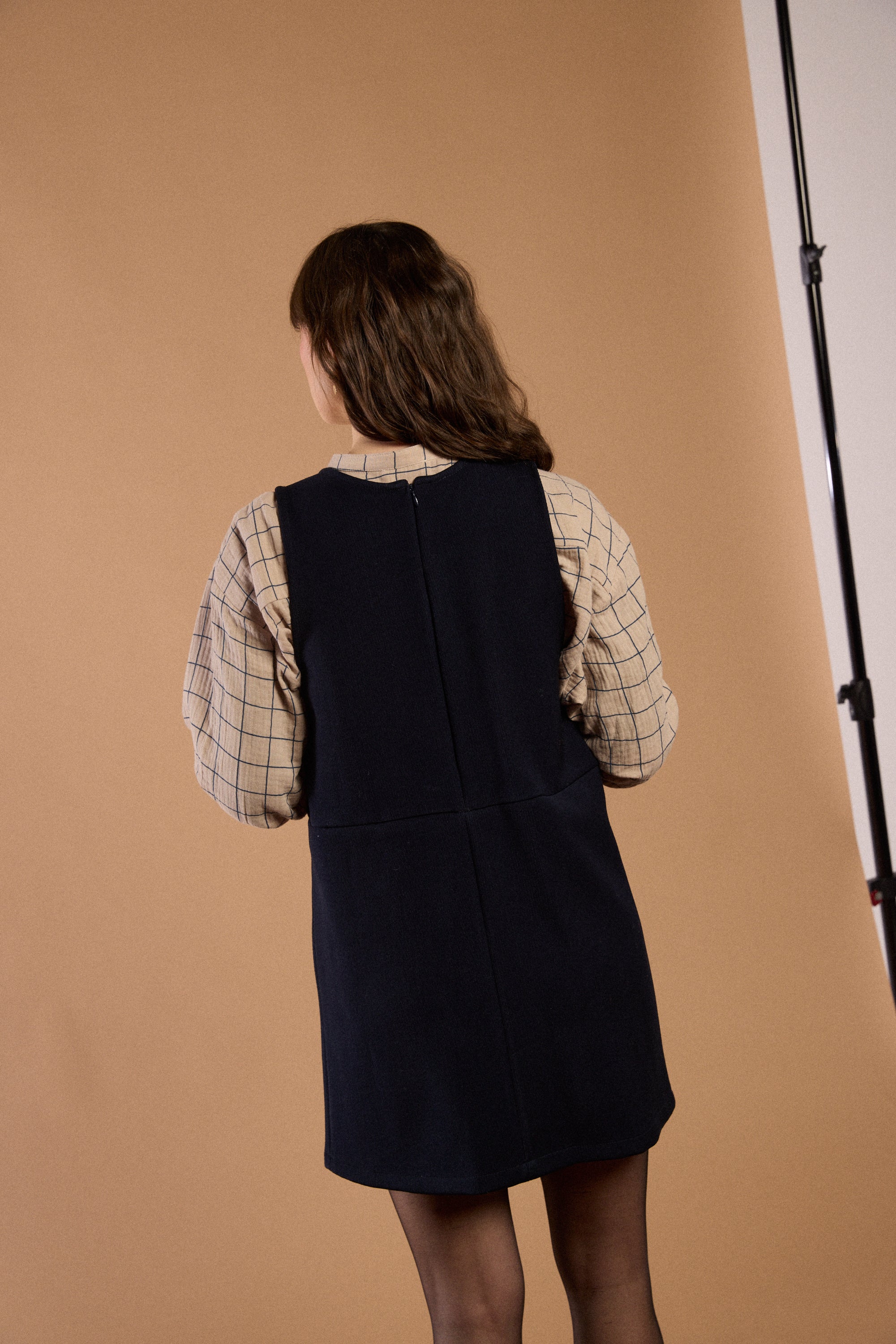 Robe courte sans manches navy