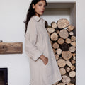 Cream velvet smock dress
