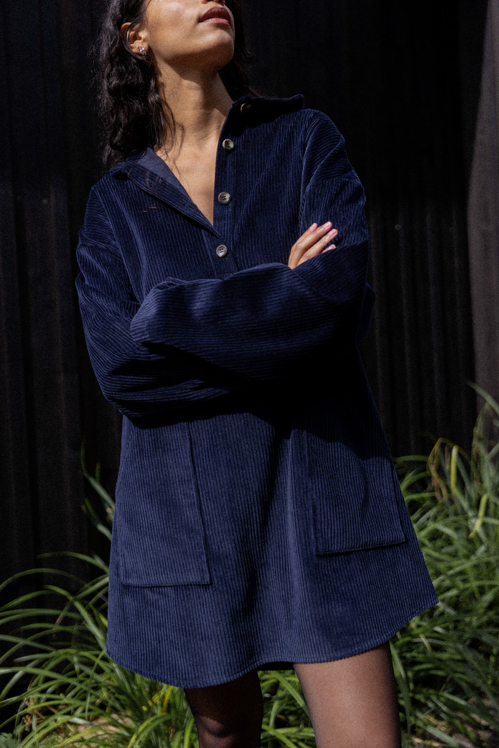 Robe Vareuse velours marine