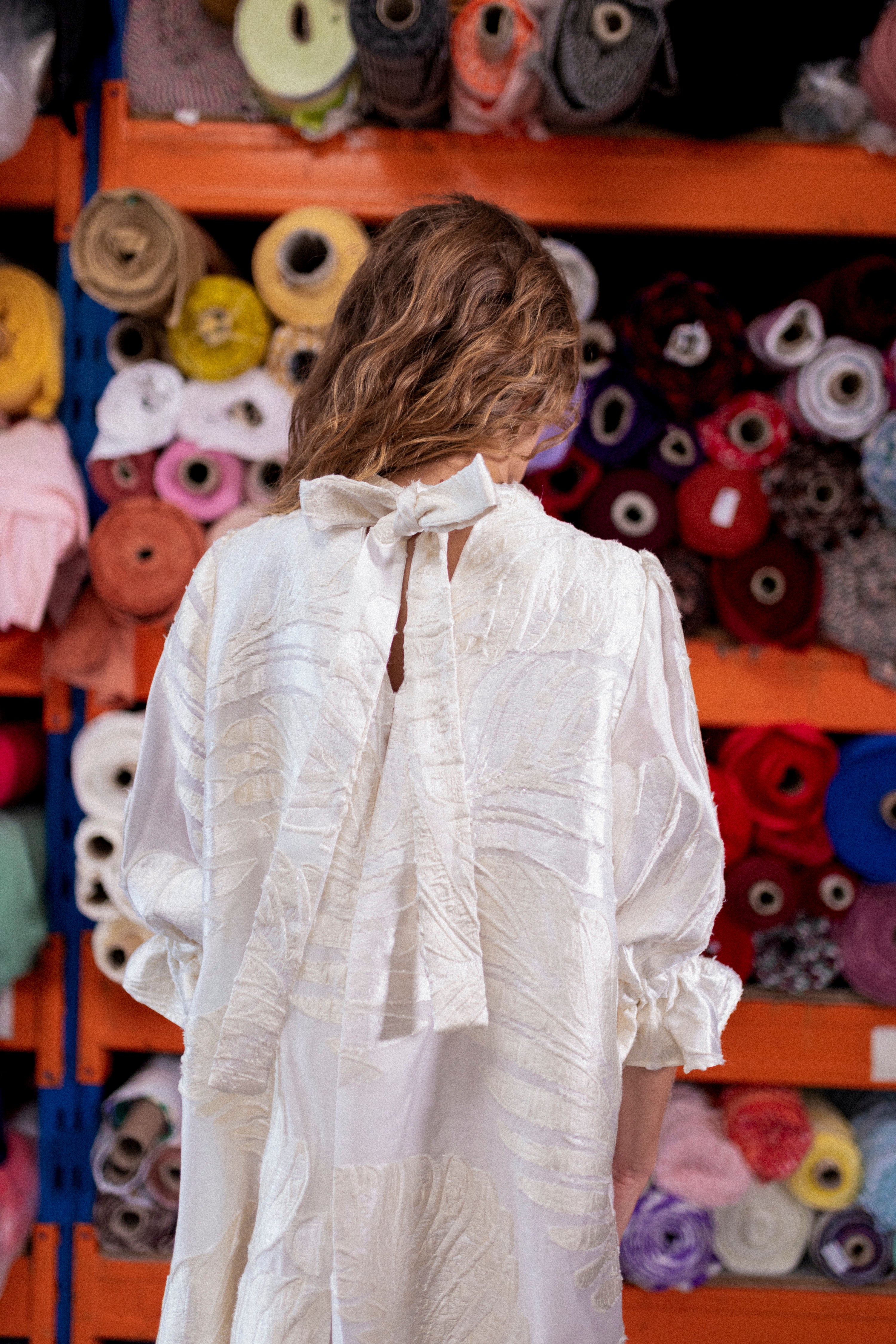 Robe babydoll plumes