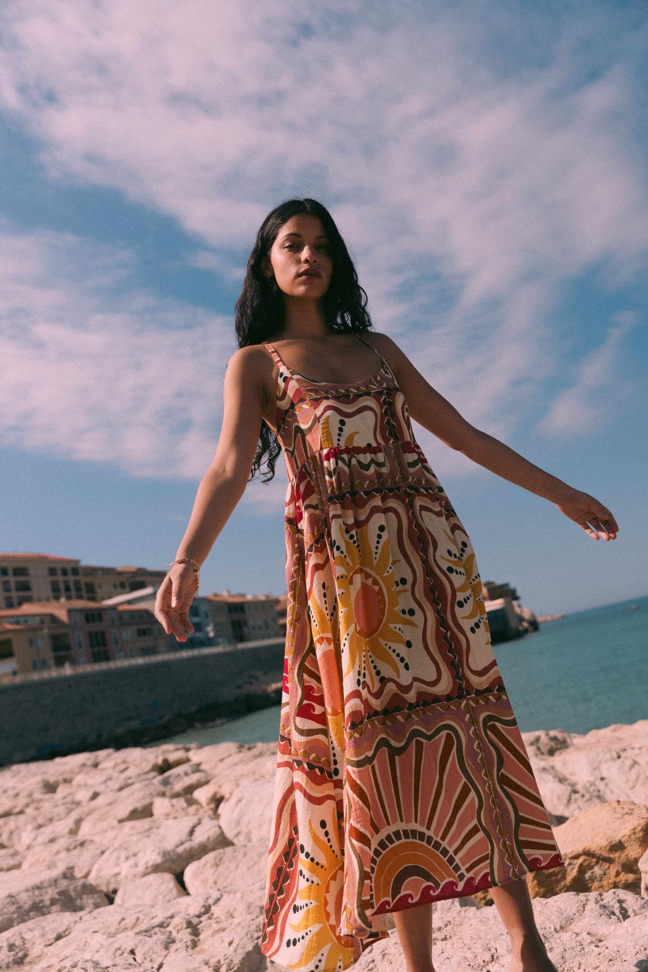 Tenerife long strappy dress