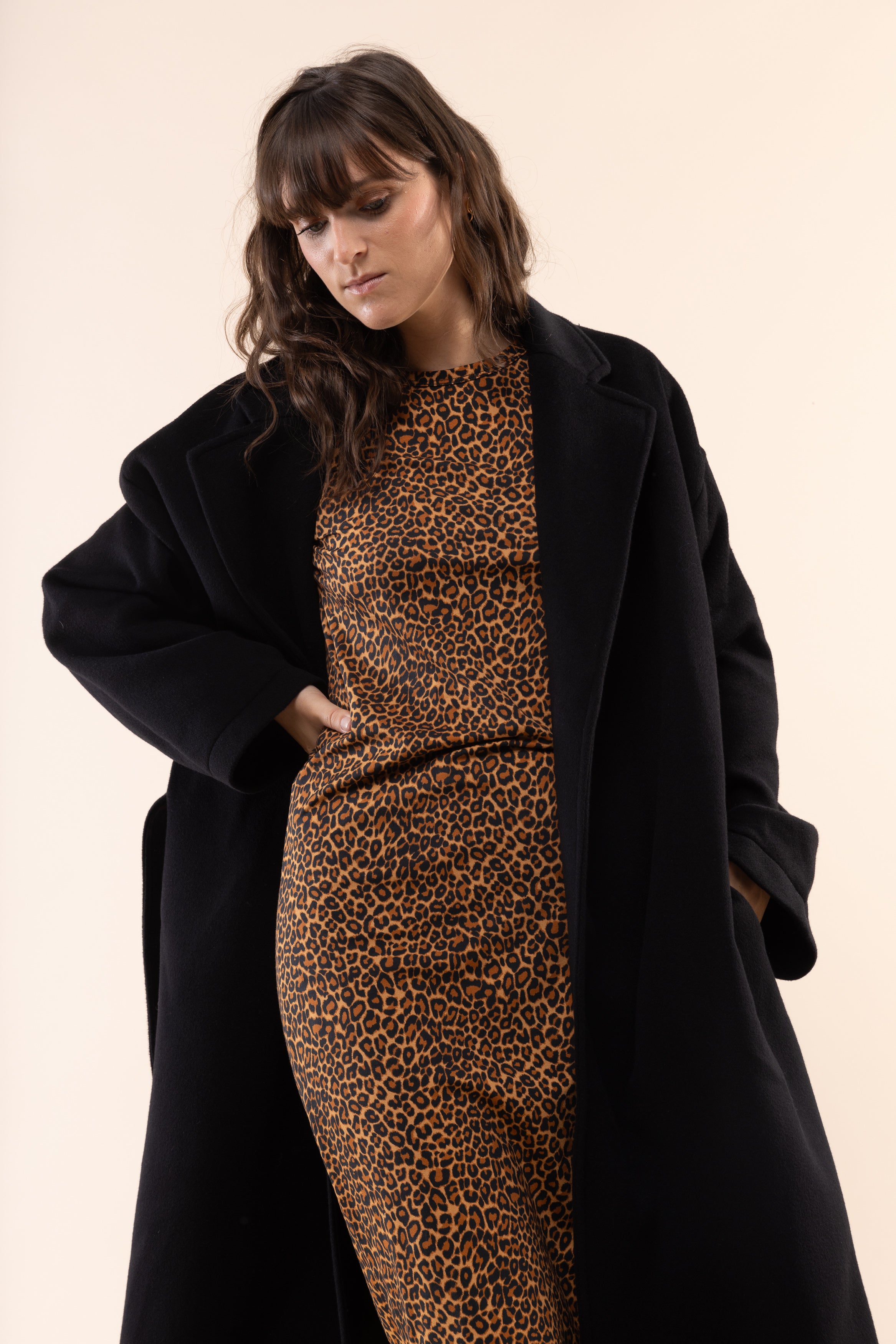 Manteau oversize noir