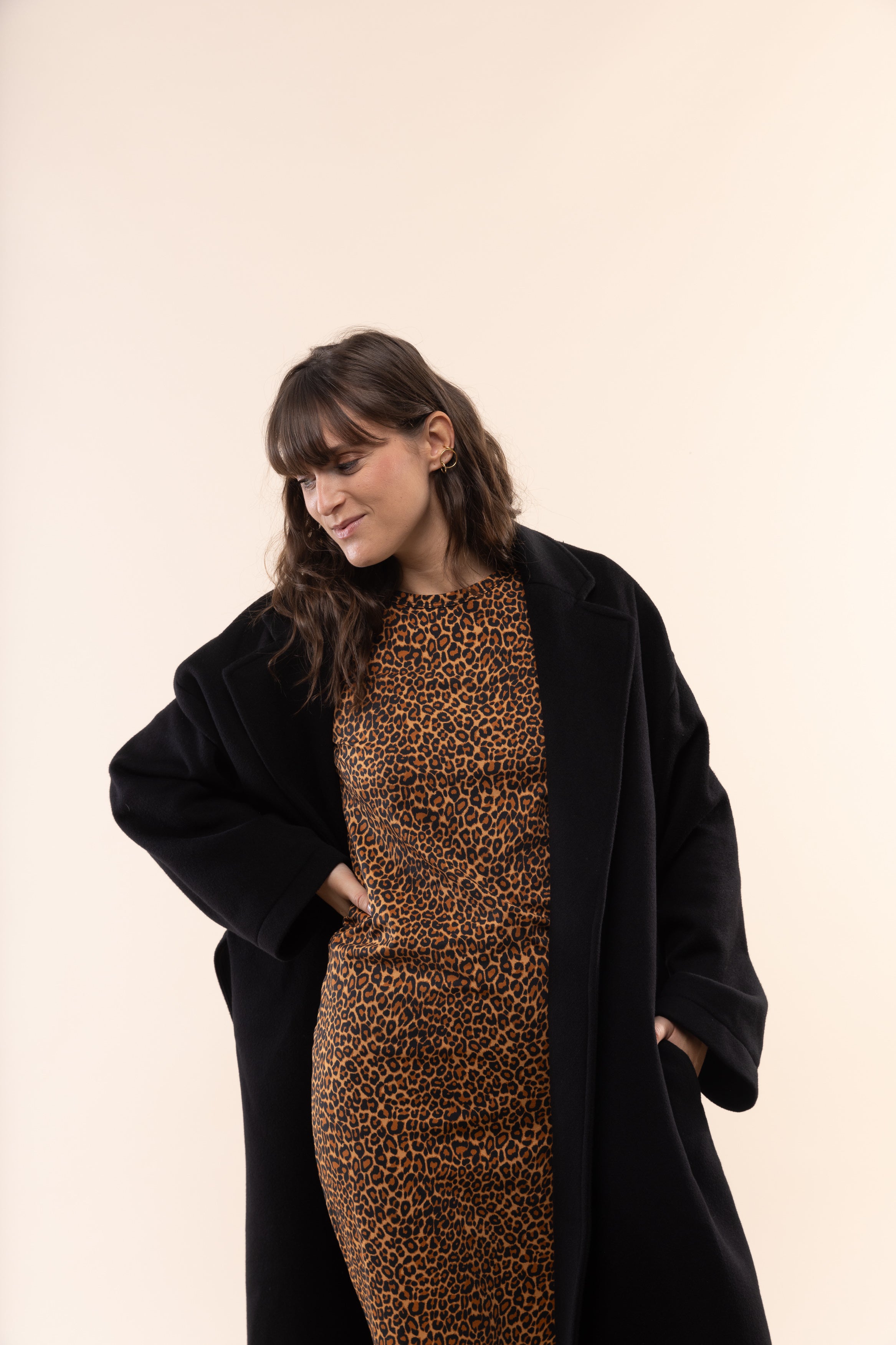 Manteau oversize noir