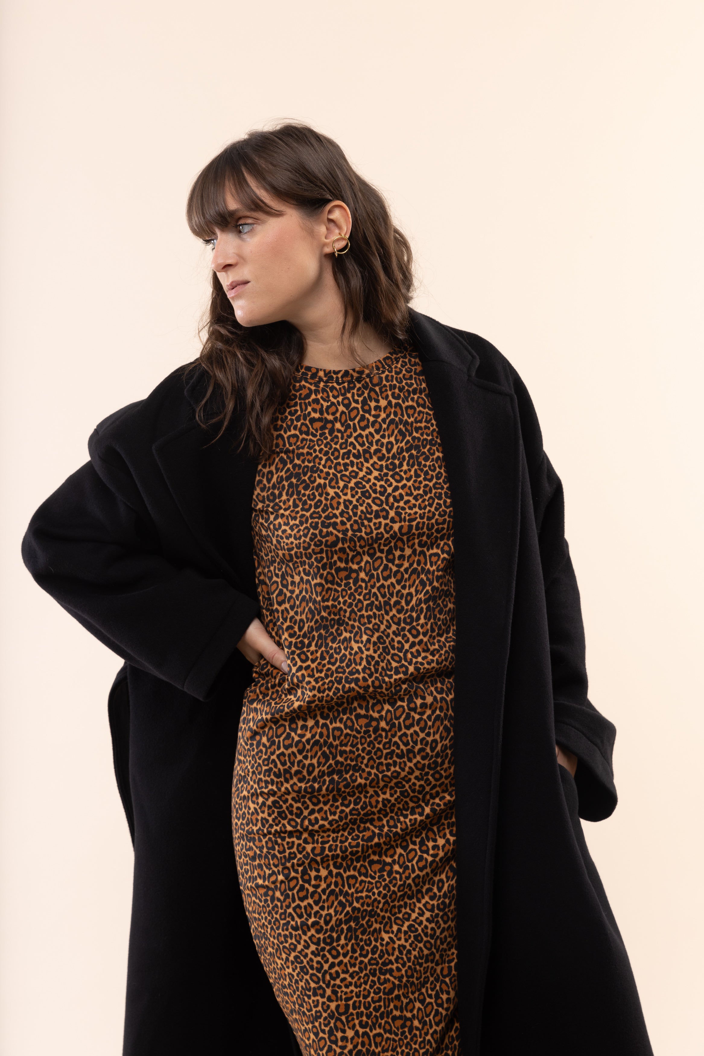 Manteau oversize noir