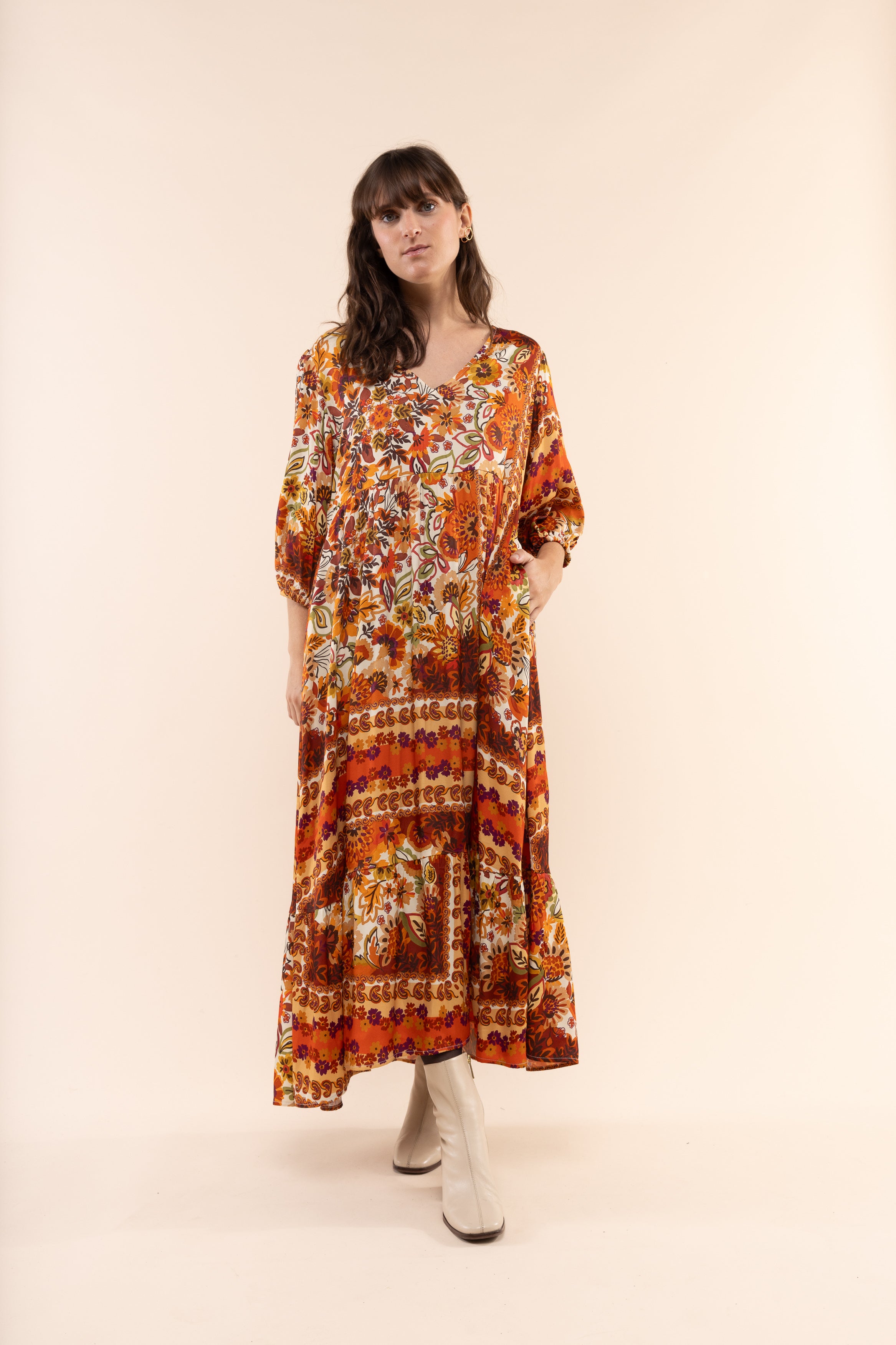 Robe maxi folk Liv