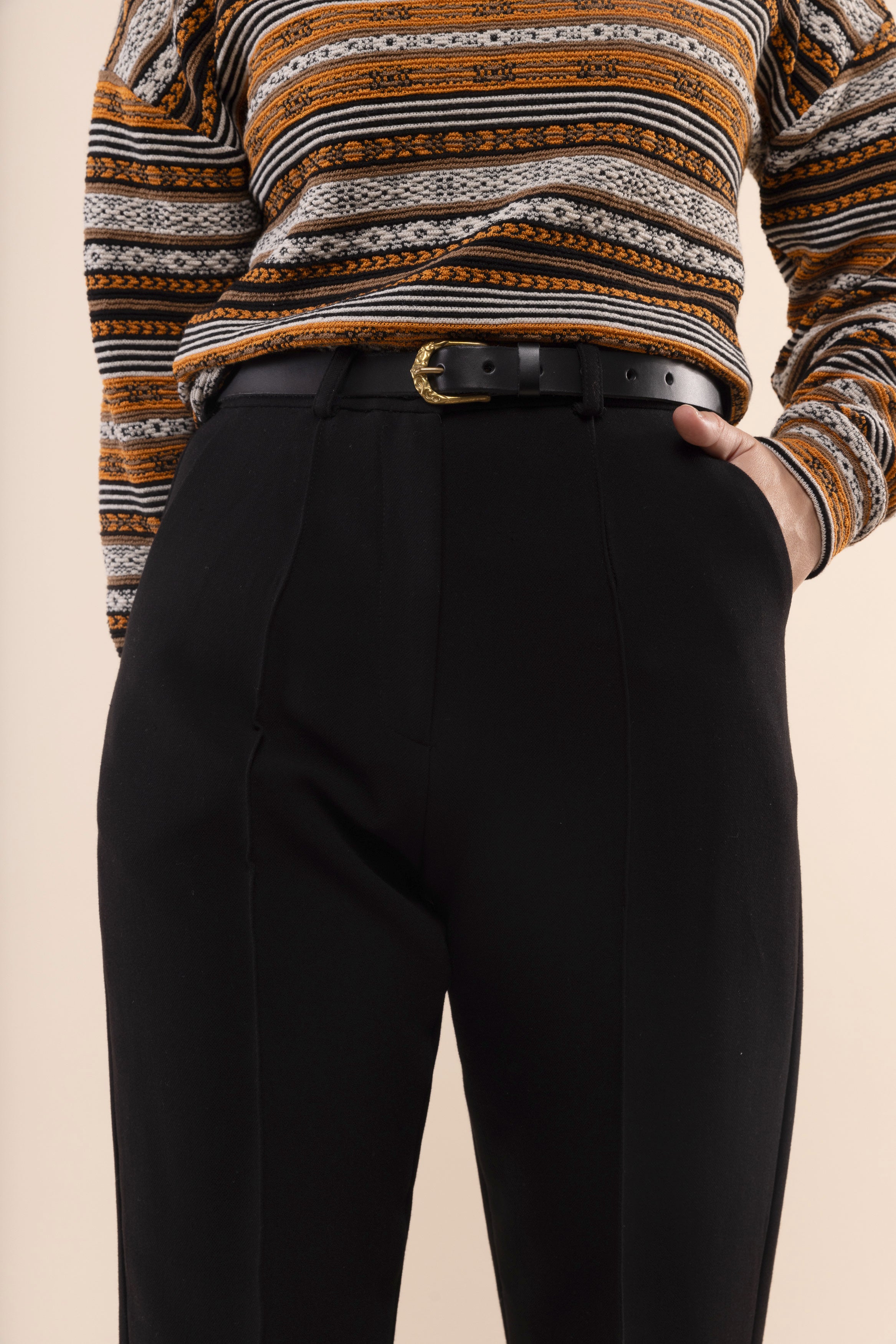 Pantalon cigarette noir