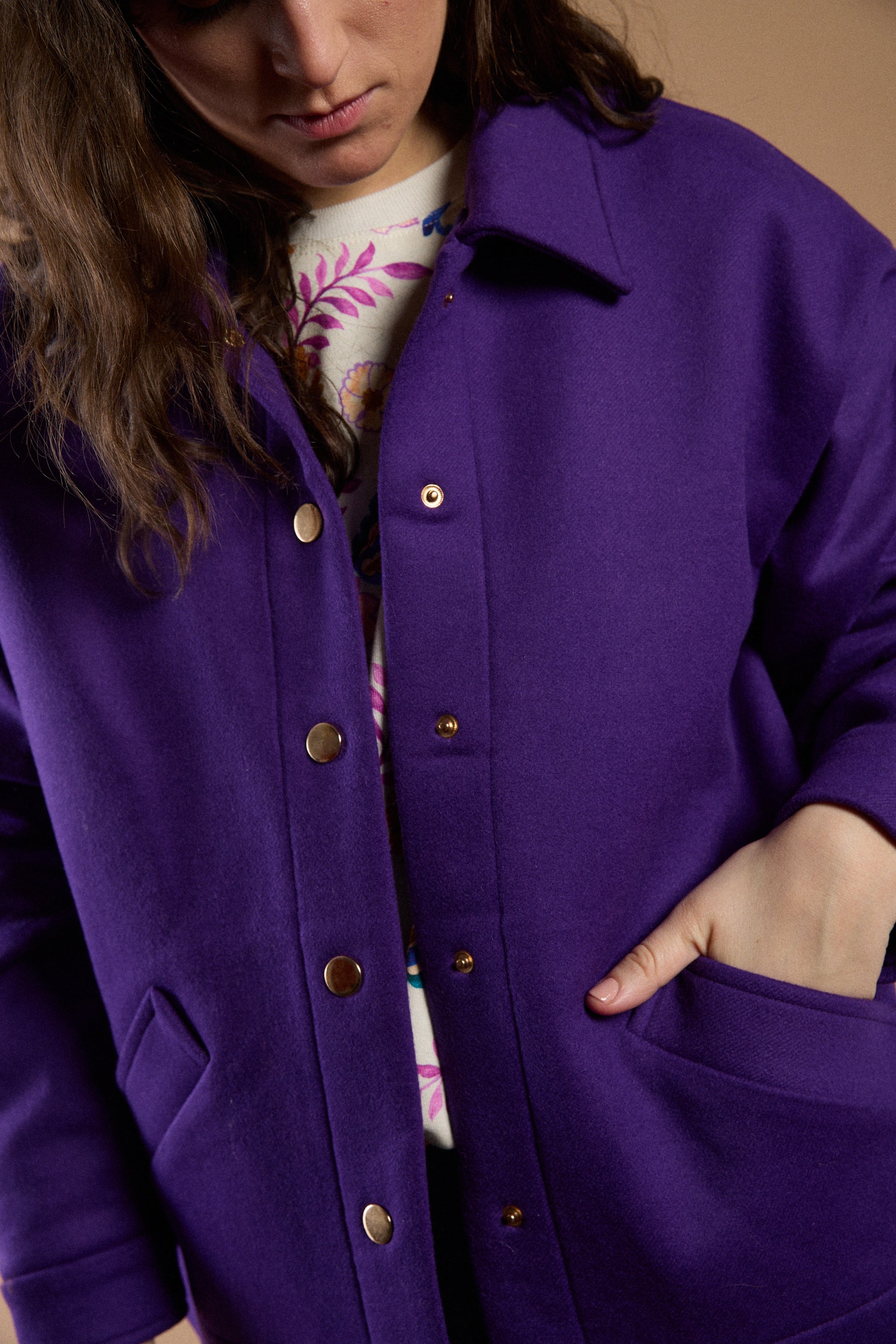 Veste teddy purple haze