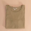 Olive openwork tee