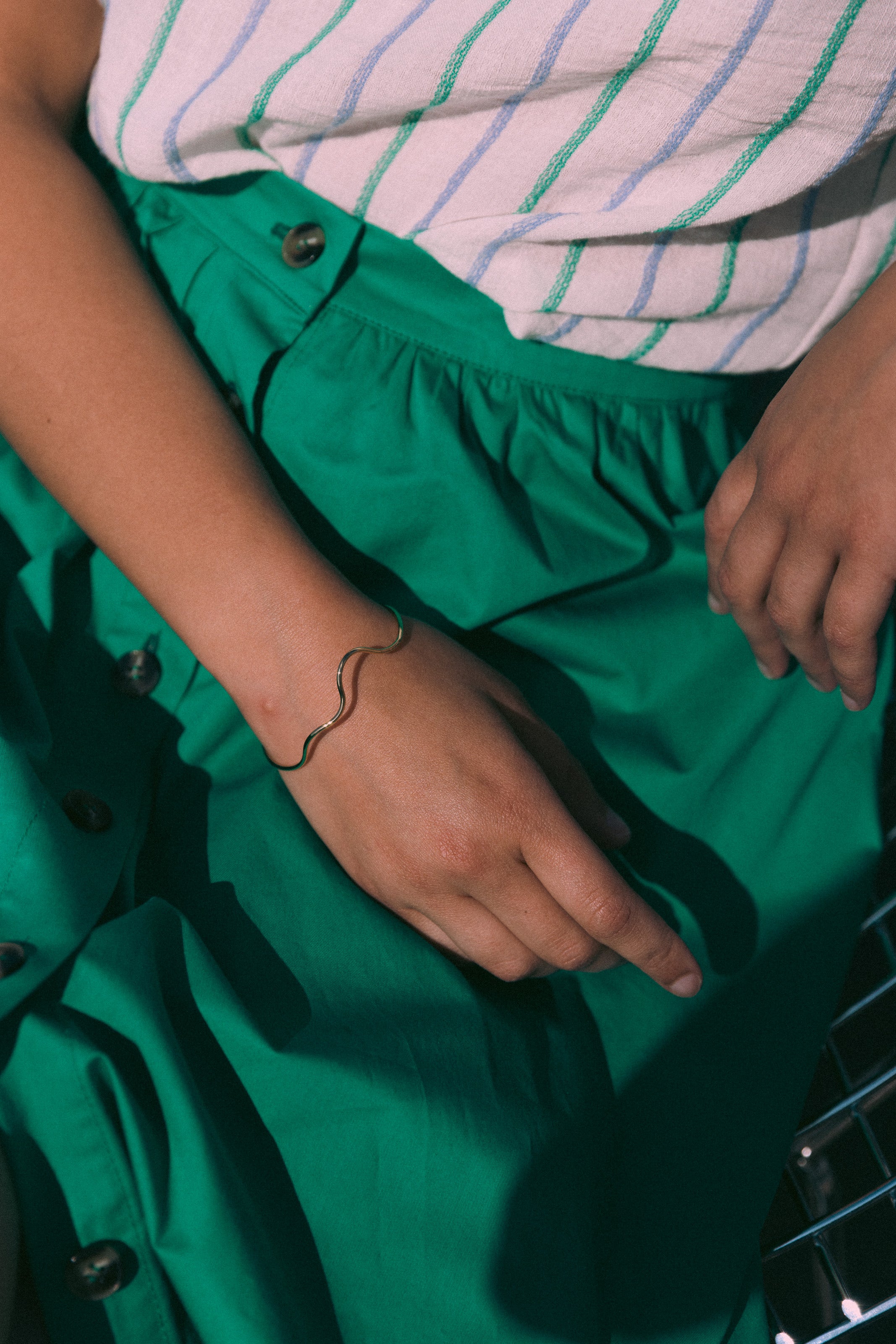 Midi boutonnée Absinthe