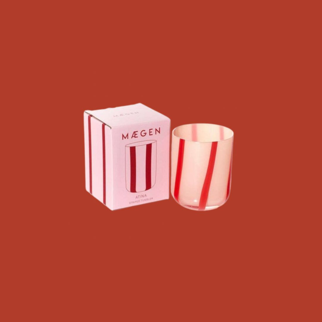 Atina Glassware - Pink and Red