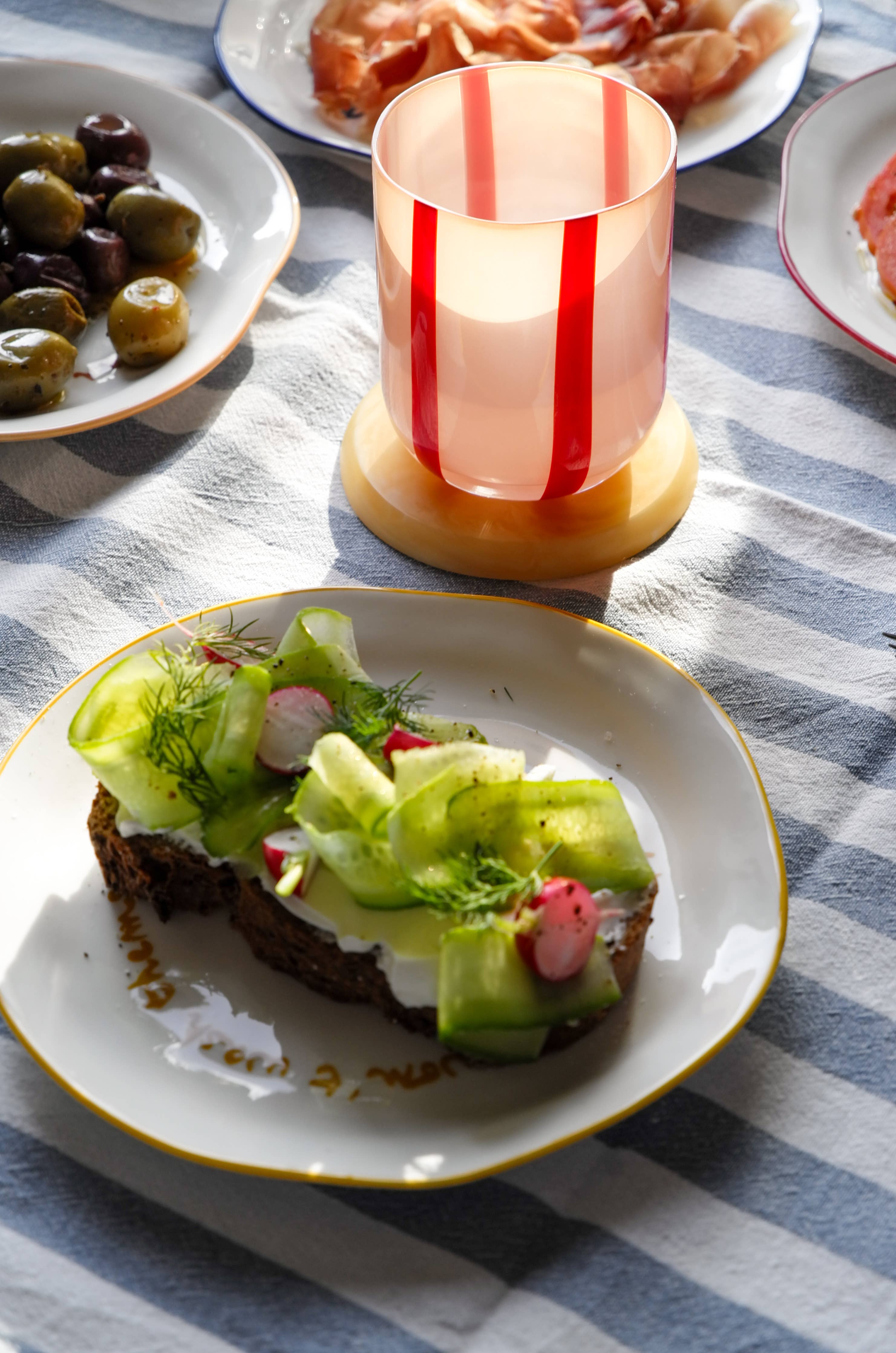 Atina Glassware - Pink and Red