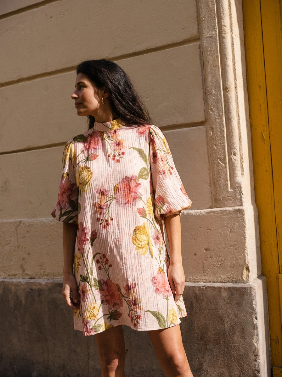 Robe babydoll Peonies