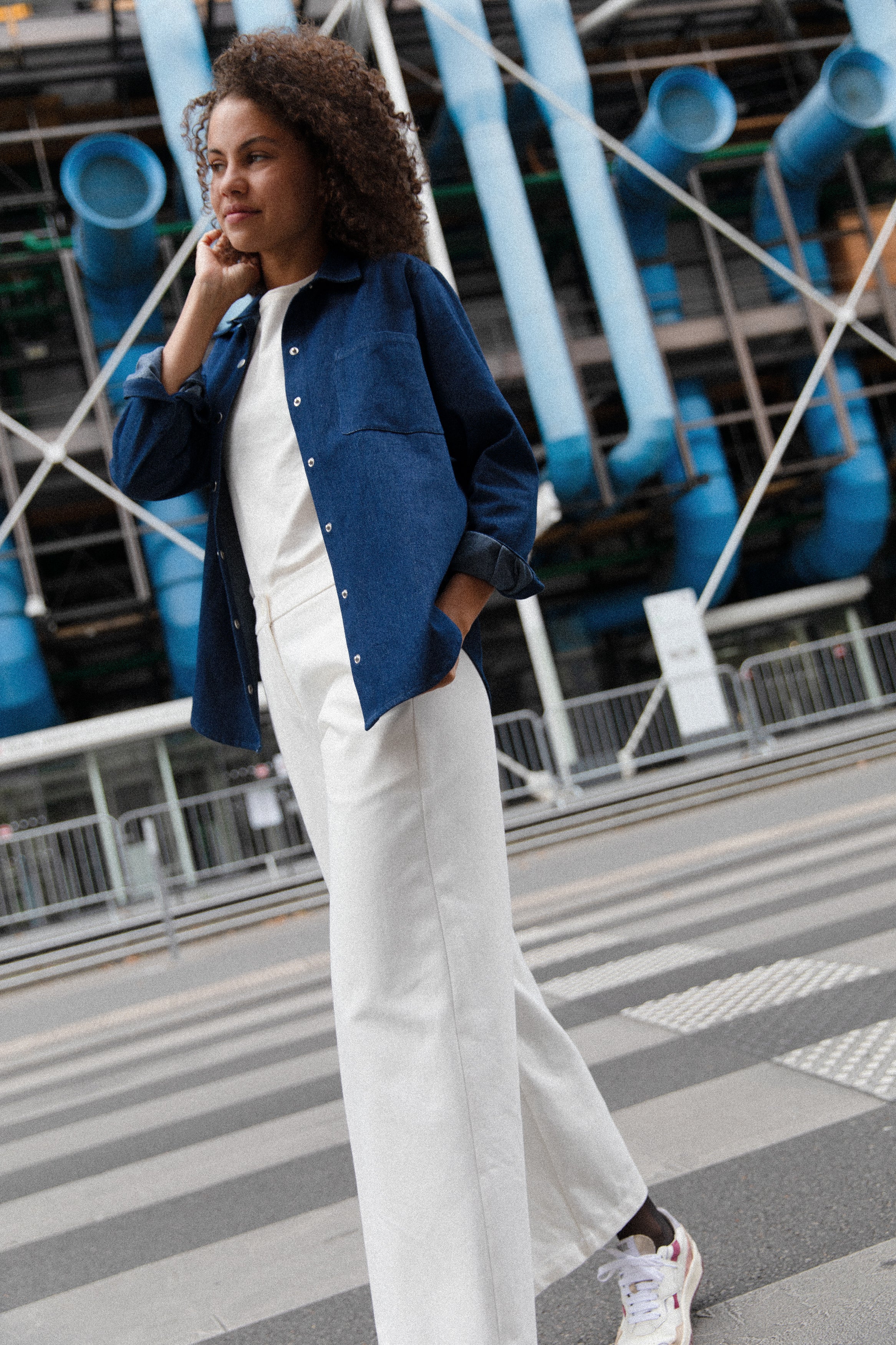 Pantalon ample blanc