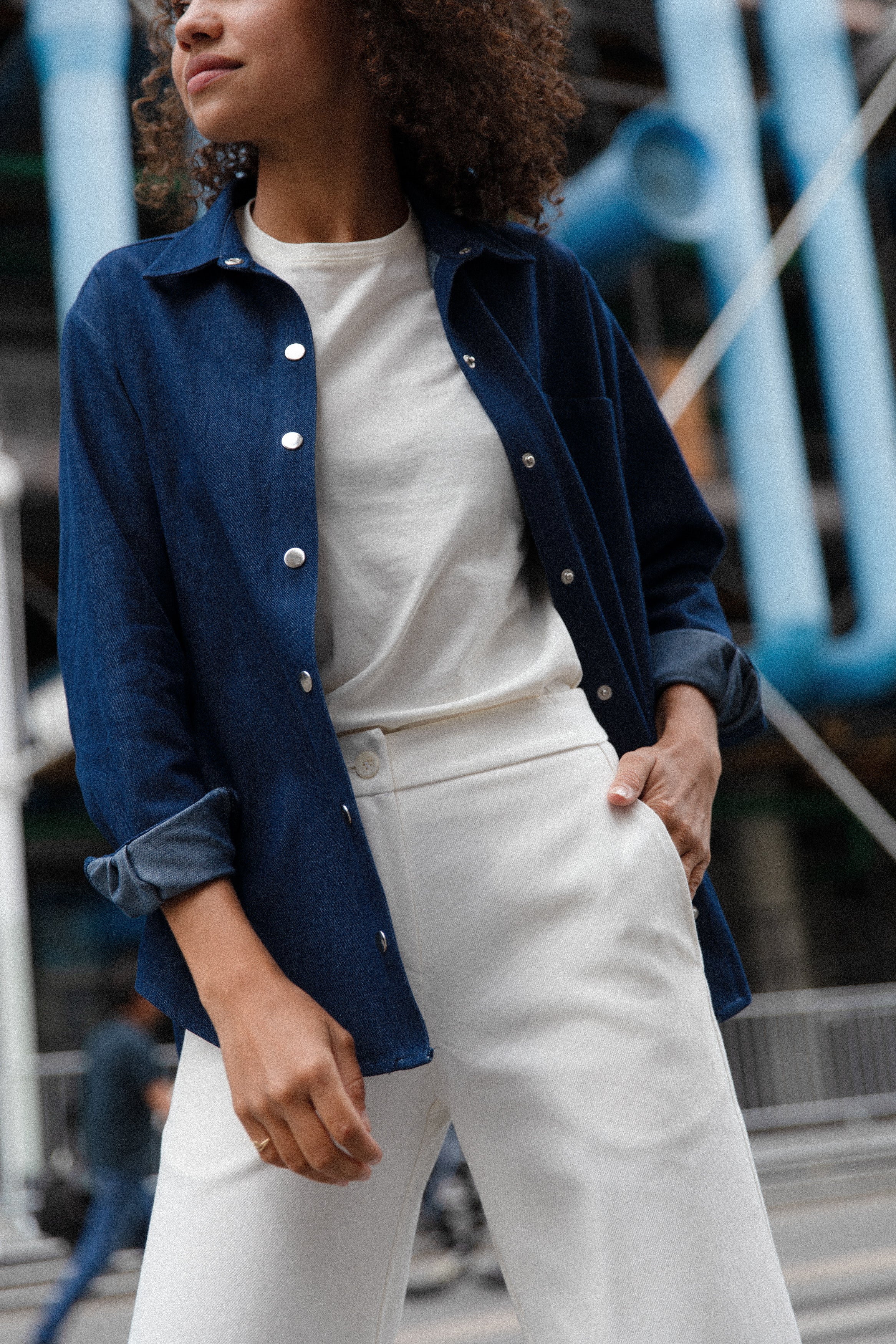 Pantalon ample blanc