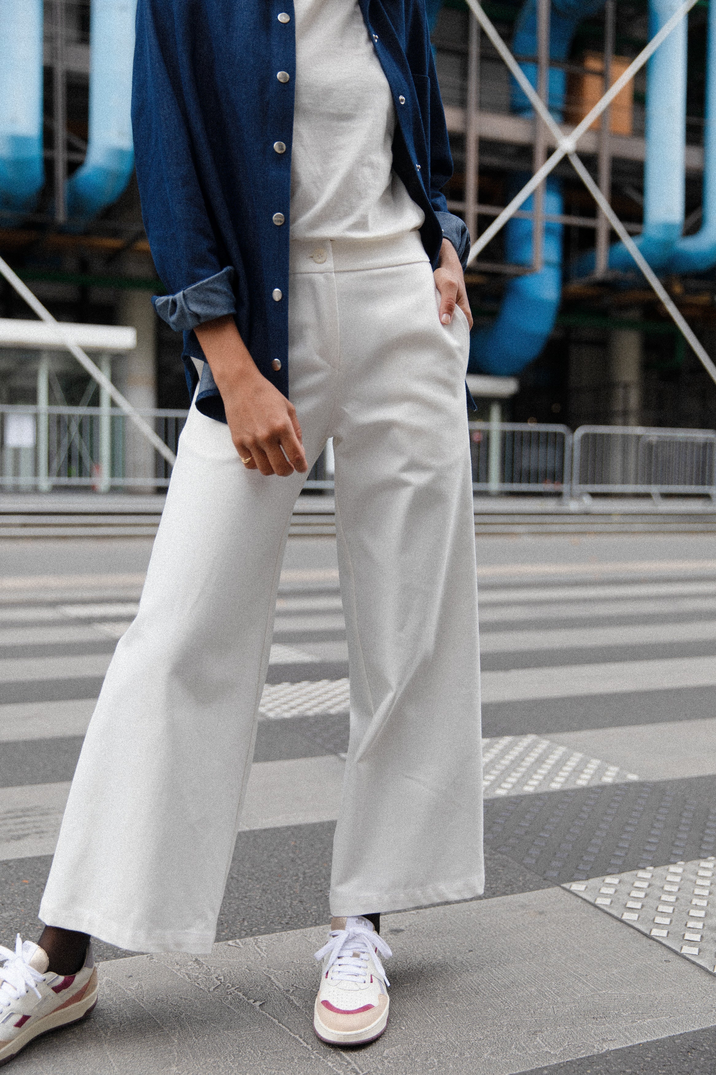 Pantalon ample blanc
