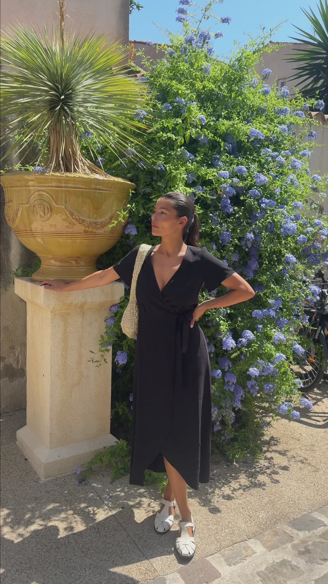 Robe portefeuille noire