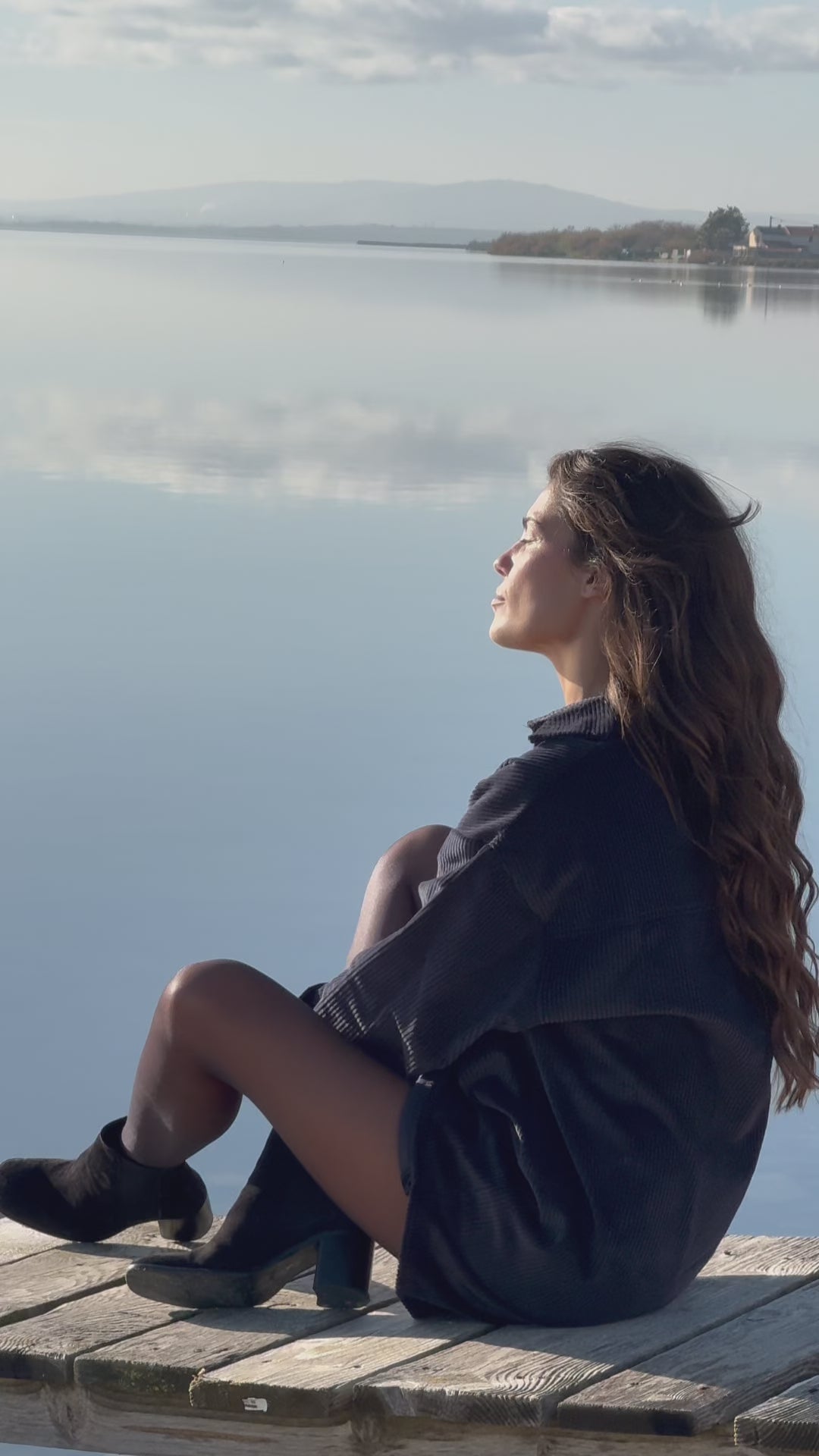 Robe vareuse velours marine