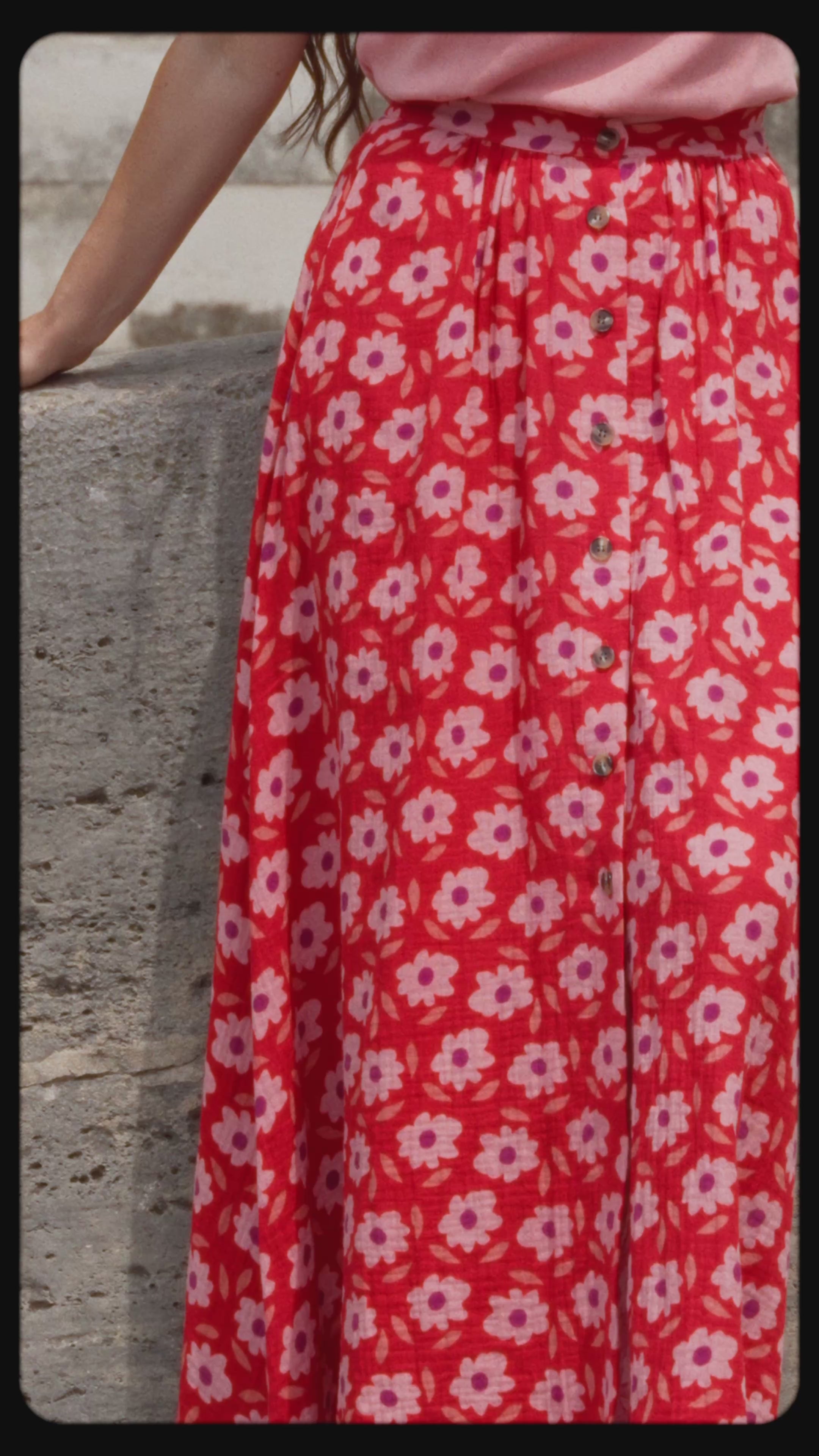 Maxi boutonnée cherry bloom